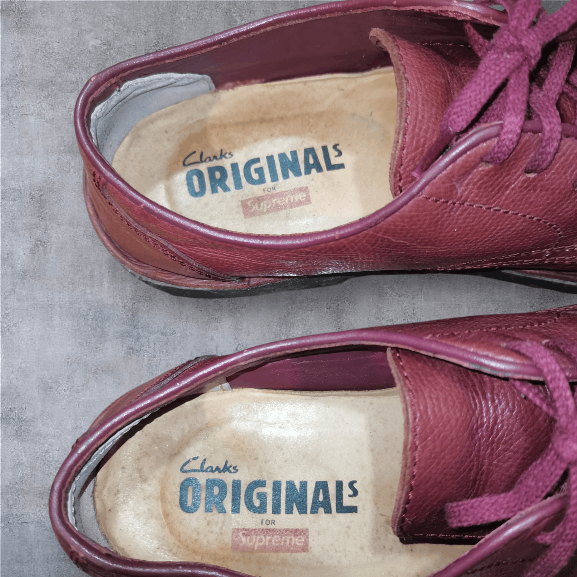 Clarks × Supreme Supreme Desert Mali Low x clarks burgundy rare colorway Size US 10 / EU 43 - 3 Thumbnail