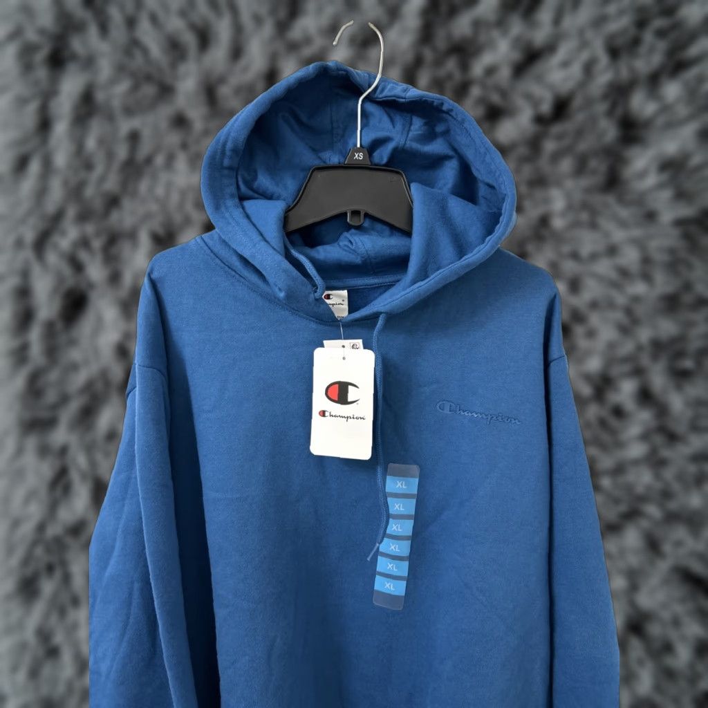 Champion Champion Fleece Hoodie Womens XL Blue Teal Logo Sweatshirt Shirt Pullover Activewear Mens Womens Girls Boys Size XL / US 12-14 / IT 48-50 - 1 Thumbnail