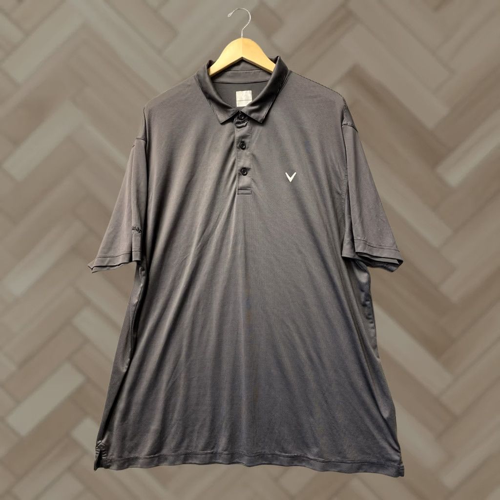 Callaway Callaway Golf Shirt Men XXL Gray Striped Short Sleeve Polo Polyester /0789 Size US XXL / EU 58 / 5 - 1 Thumbnail