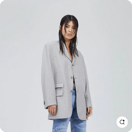 Acne Studios $410 - Oversized Blazer Jacket - Lyocell/Linen Size US XS / EU 42 / 0 - 2 Thumbnail