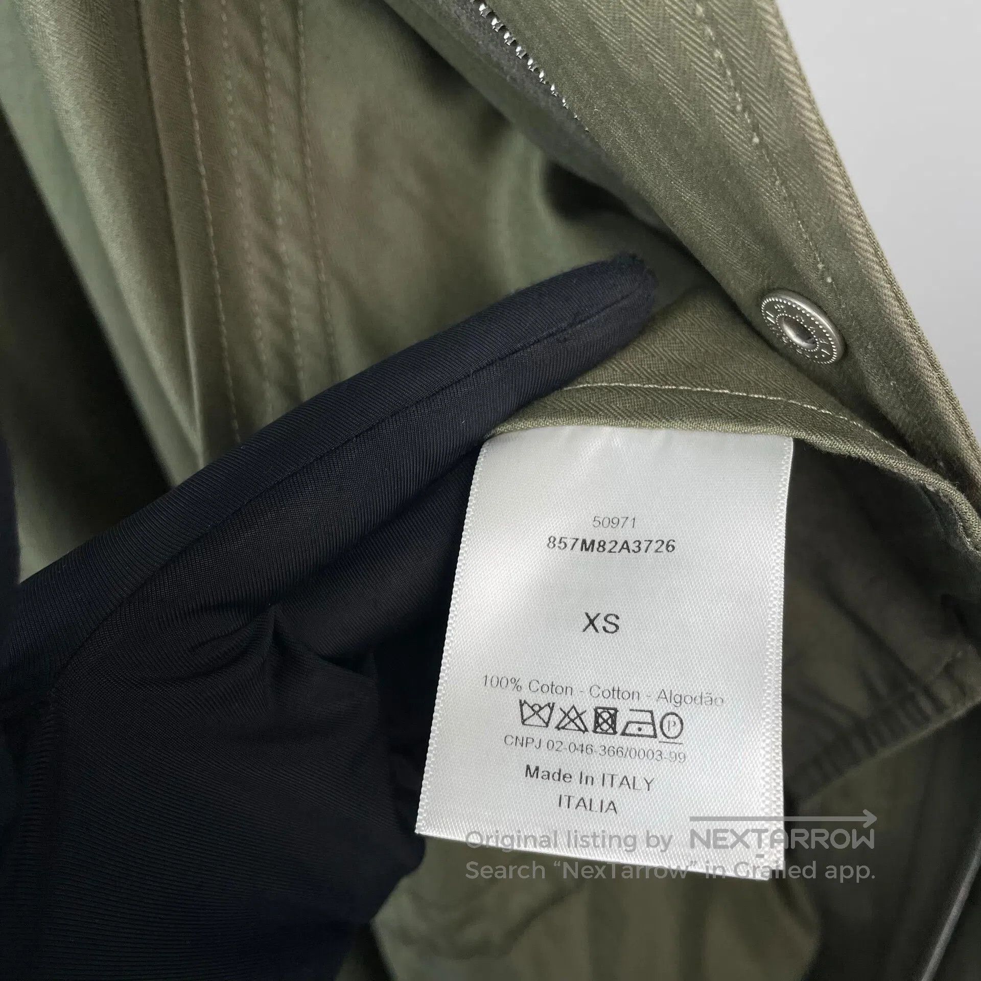 Dior Dior Military Green Thin Long Cloak Coat Hooded Jacket| Size US XS / EU 42 / 0 - 7 Thumbnail