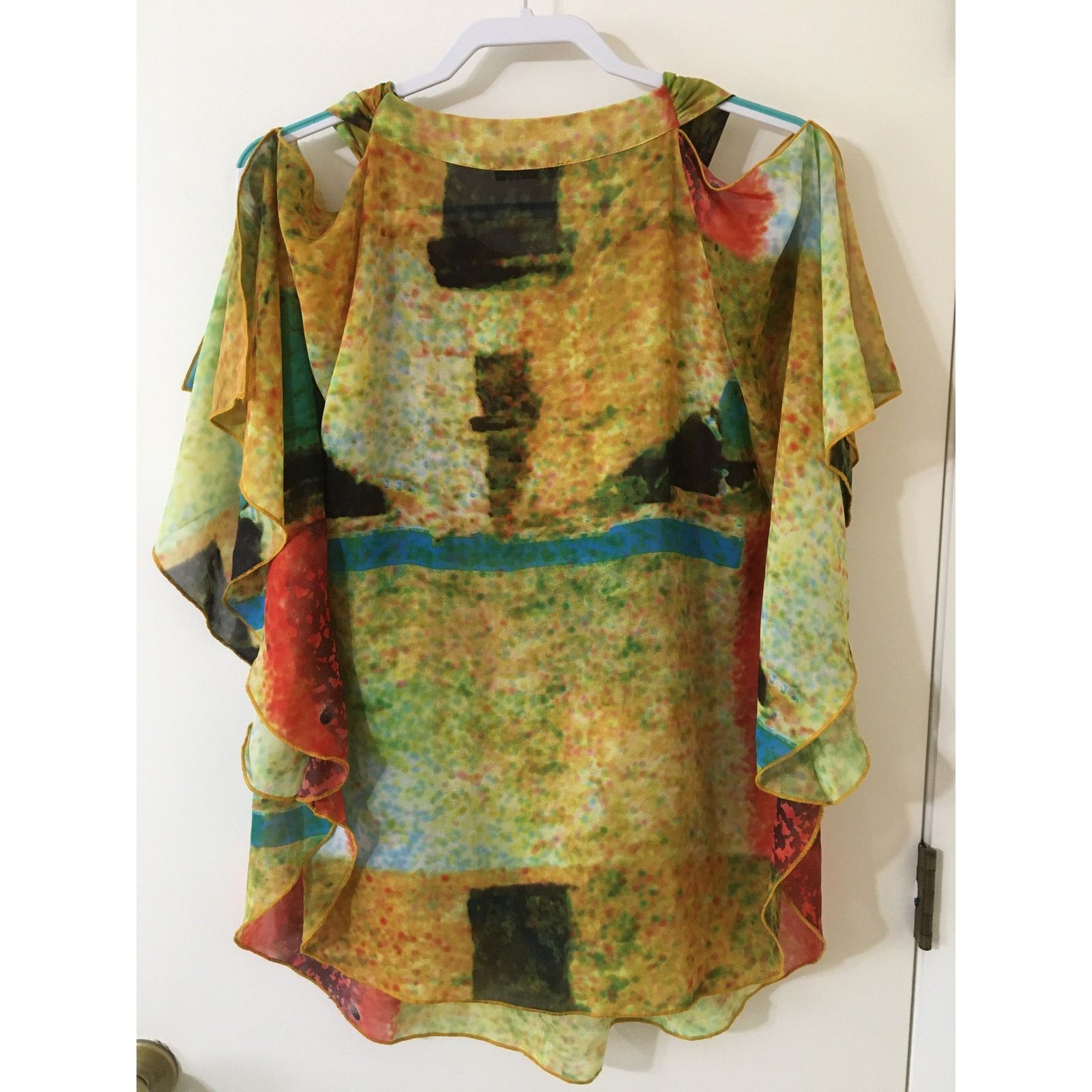 Other Madison Paige XL Cold Shoulder Halter Top Braided Neckline Size XL / US 12-14 / IT 48-50 - 5 Thumbnail