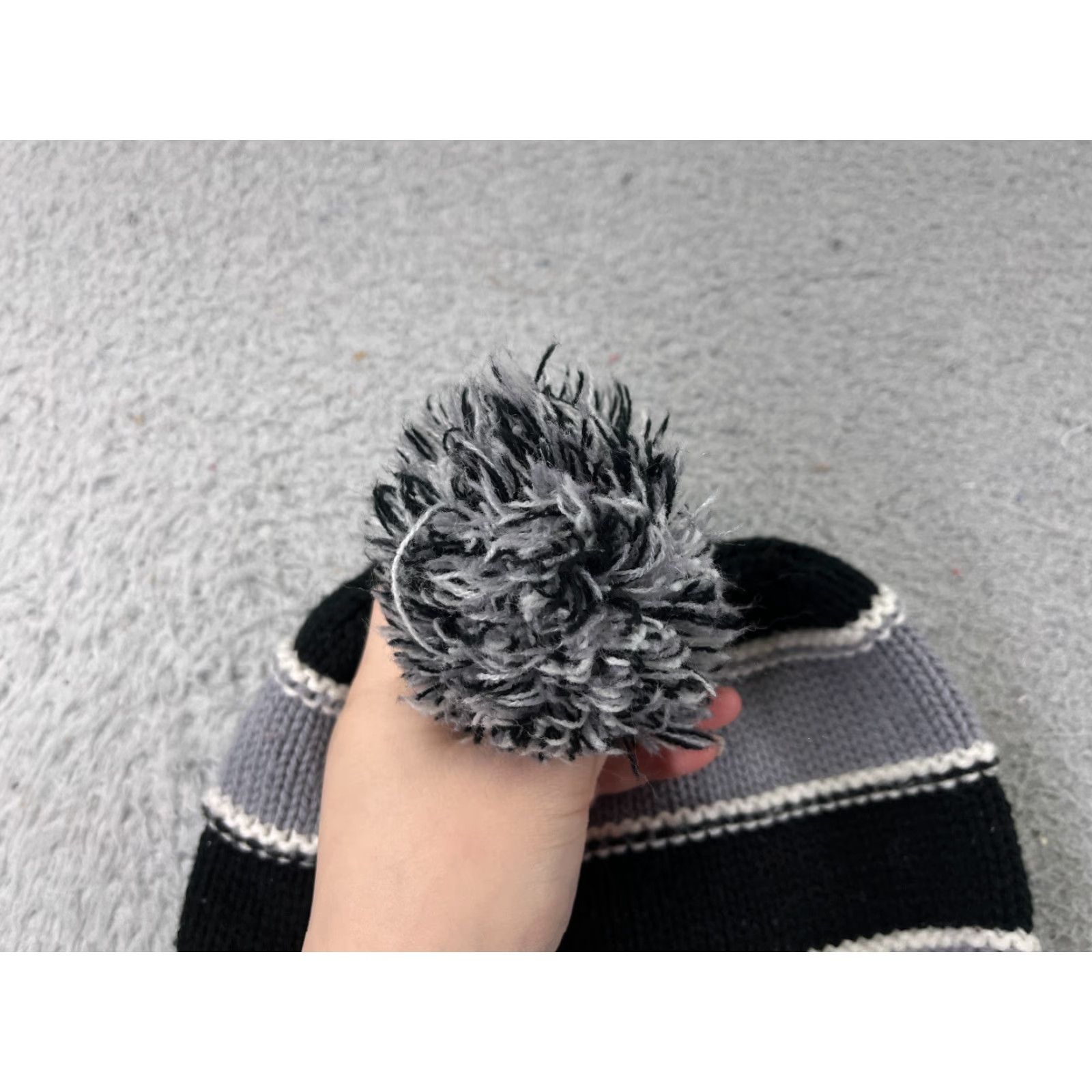 Vintage Family Dollar Beanie Hat Adult One Size Black Knit Striped Acrylic Outdoor Ski Unisex Size ONE SIZE - 3 Thumbnail