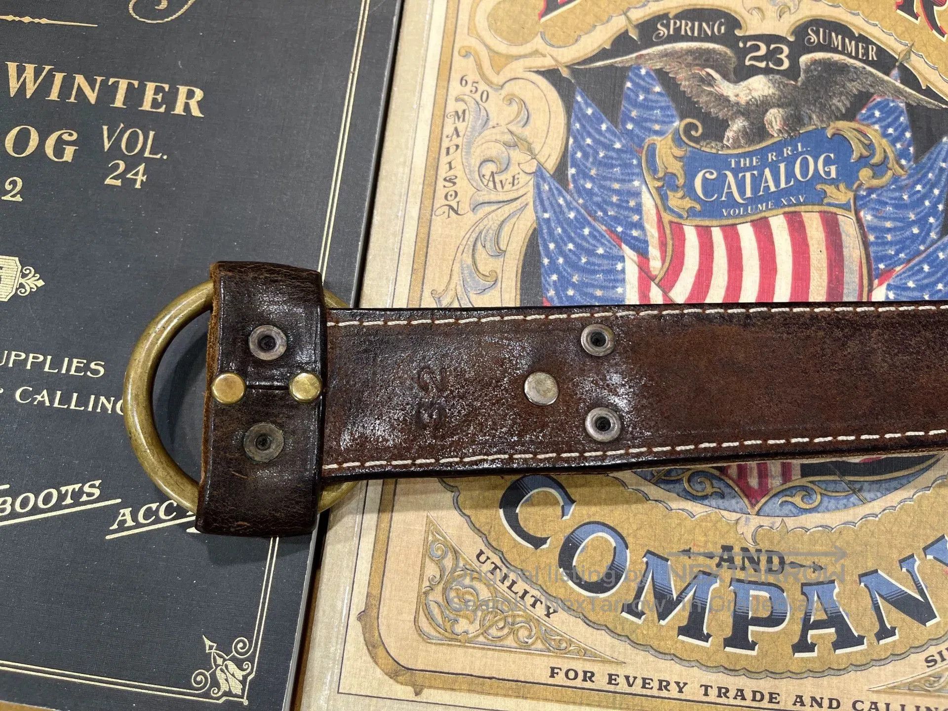 RRL Ralph Lauren rrl limited edition leather belt by ralph lauren. Size ONE SIZE - 4 Thumbnail