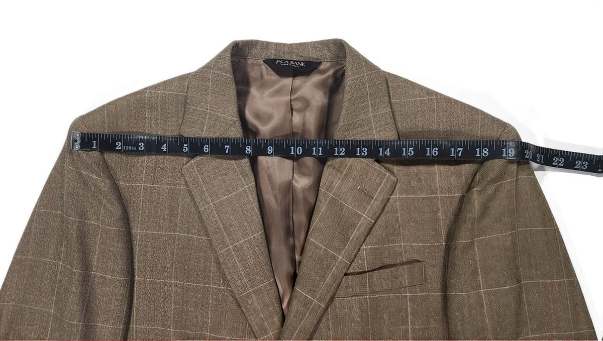 Jos. A. Bank Jos. A. Bank Wool Sport Coat Windowpane Plaid Blazer 40R Size 40R - 6 Thumbnail
