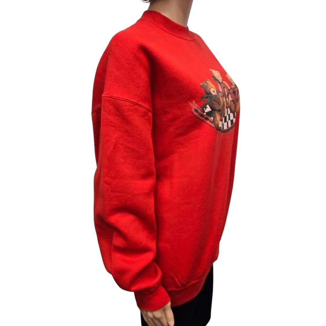 Vintage 90s Miller Sweatshirt XL Joy Teddy Bear Christmas Mockneck Size XL / US 12-14 / IT 48-50 - 9 Thumbnail