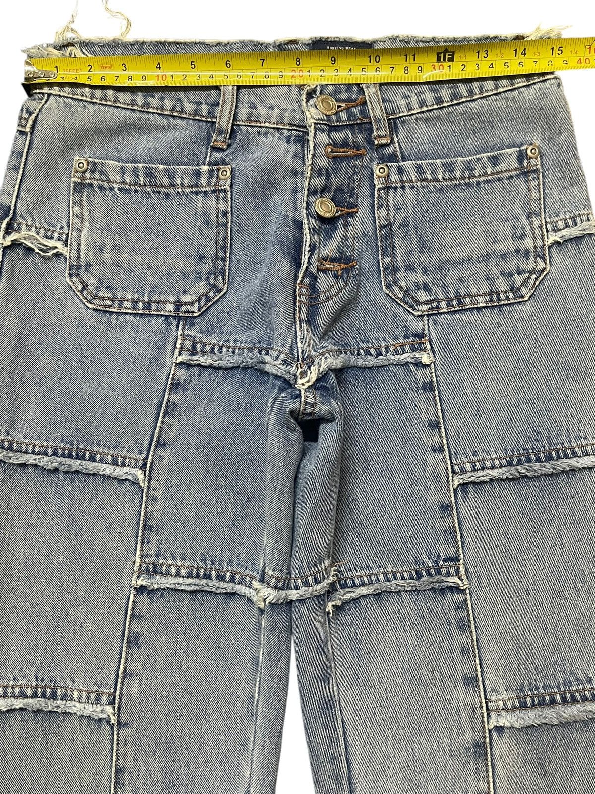 Hysteric Glamour Vintage Japanese Hagi Patchwork Hysteric Style Flared Jeans Size US 30 / EU 46 - 11 Thumbnail