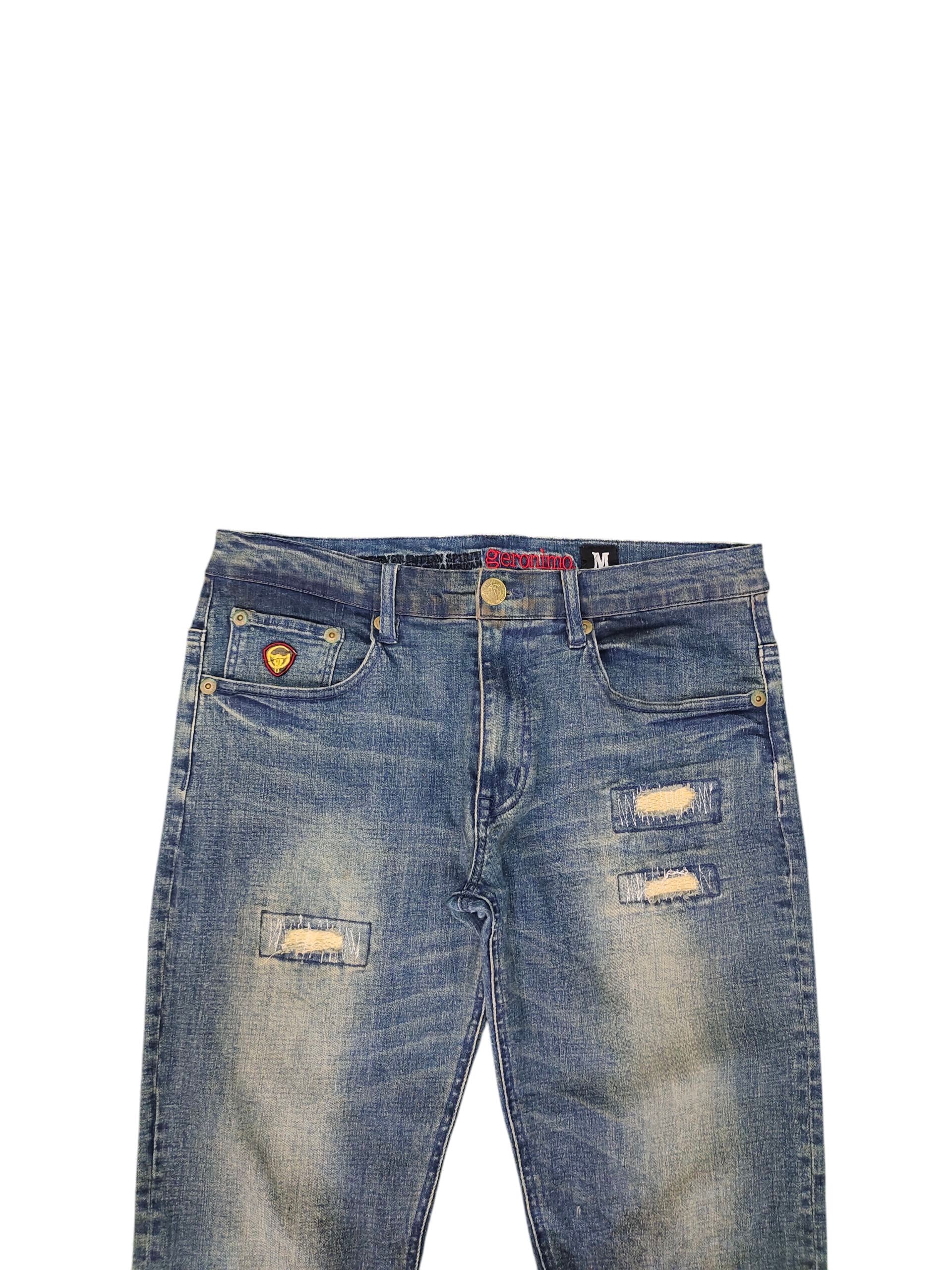 Comme des Garcons × Undercover Geronimo Japan Clawmark Distress Rusty Denim Jeans Size US 30 / EU 46 - 2 Thumbnail