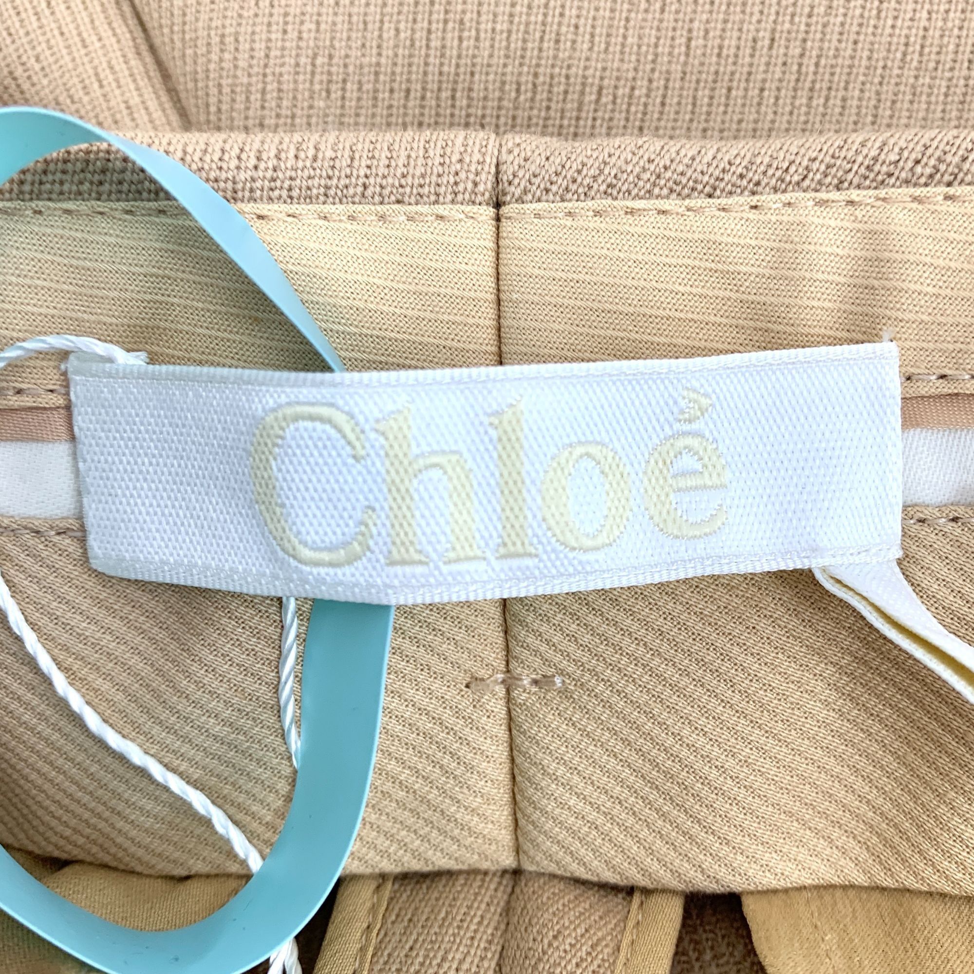 Chloe Chloé Khaki Wool High-Waisted Wide-Leg Trousers (Size S) Size 38" / US 16 / IT 52 - 5 Thumbnail