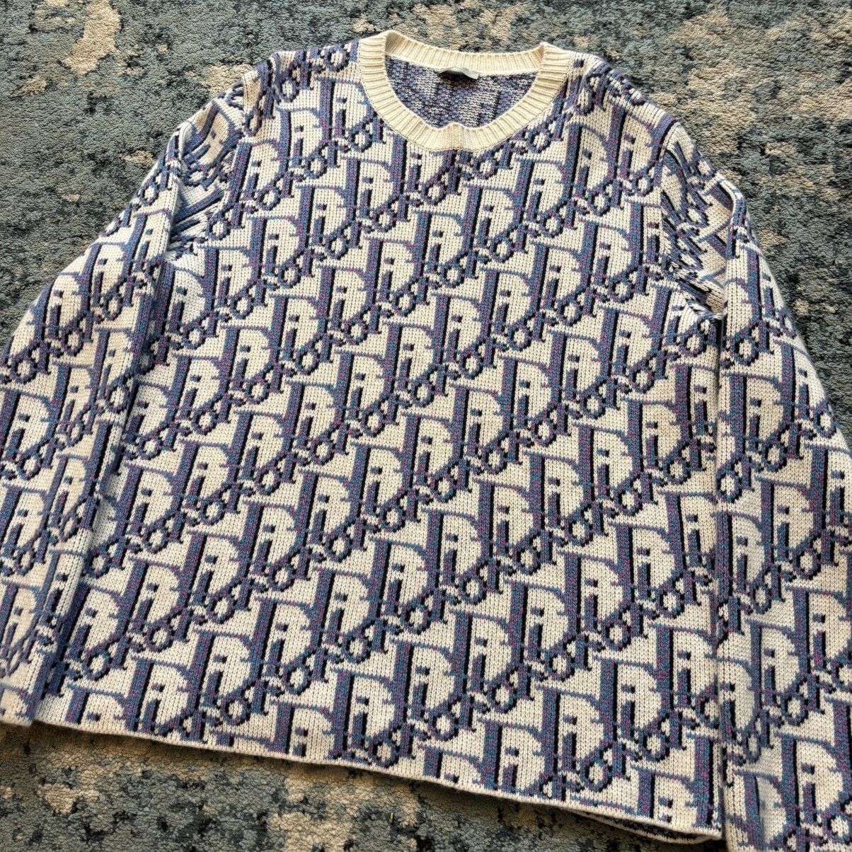 Dior Dior Oblique Monogram Jacquard Knit Sweater. Size US XL / EU 56 / 4 - 3 Thumbnail