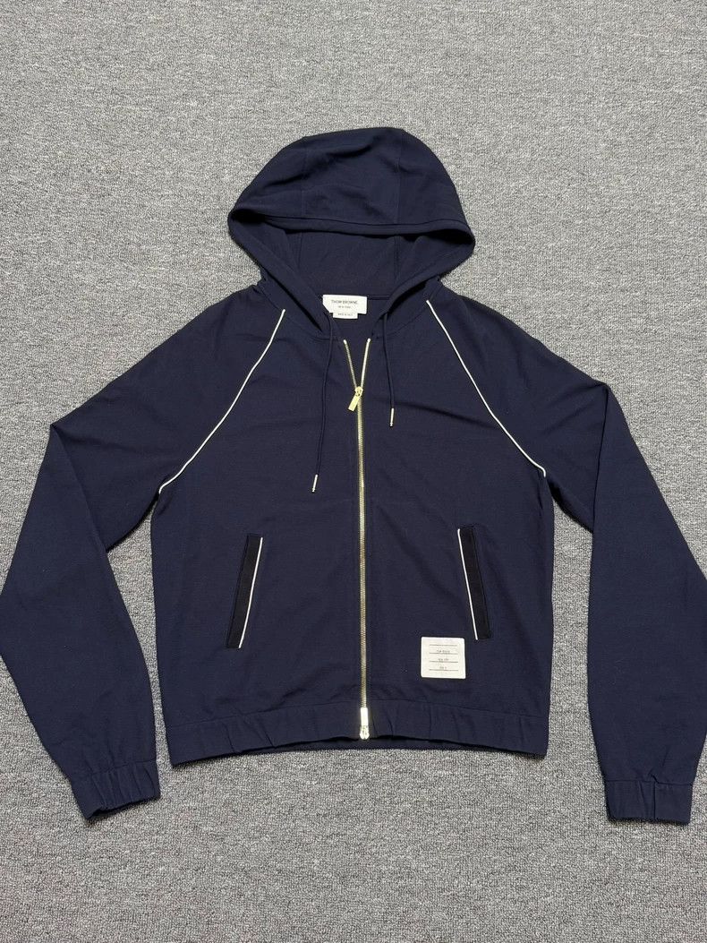 Thom Browne Thom Browne Blue and green zipper hooded coat Size US L / EU 52-54 / 3 - 1 Thumbnail