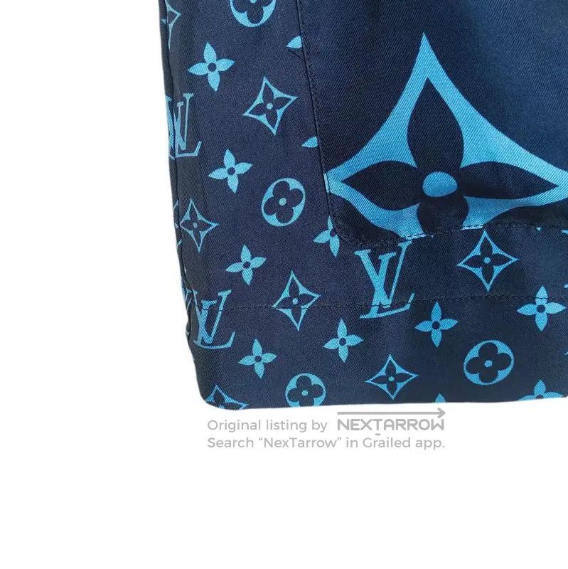 Louis Vuitton Louis Vuitton Blue Silk Blend Women’s Shirt . Size M / US 6-8 / IT 42-44 - 4 Thumbnail