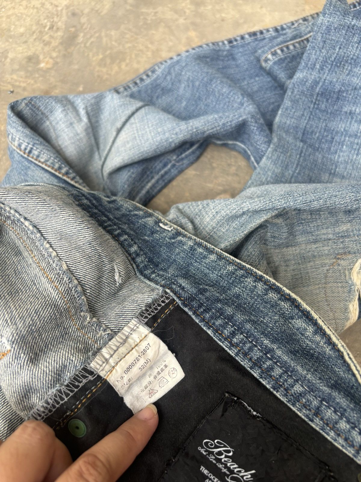 Hysteric Glamour Distressed Denim Nature And Blue Ifsixwasnine Style Jeans Size US 33 - 14 Thumbnail