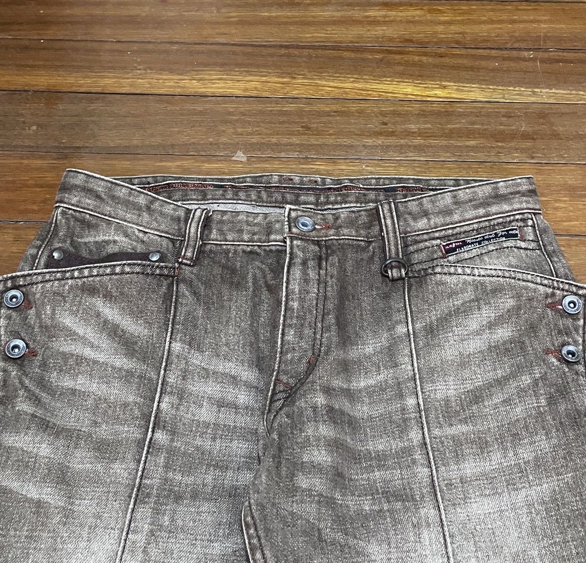 14th Addiction Rare Design Vintage Brand Nicole Club Flared Jeans 1990s Size US 31 - 3 Thumbnail
