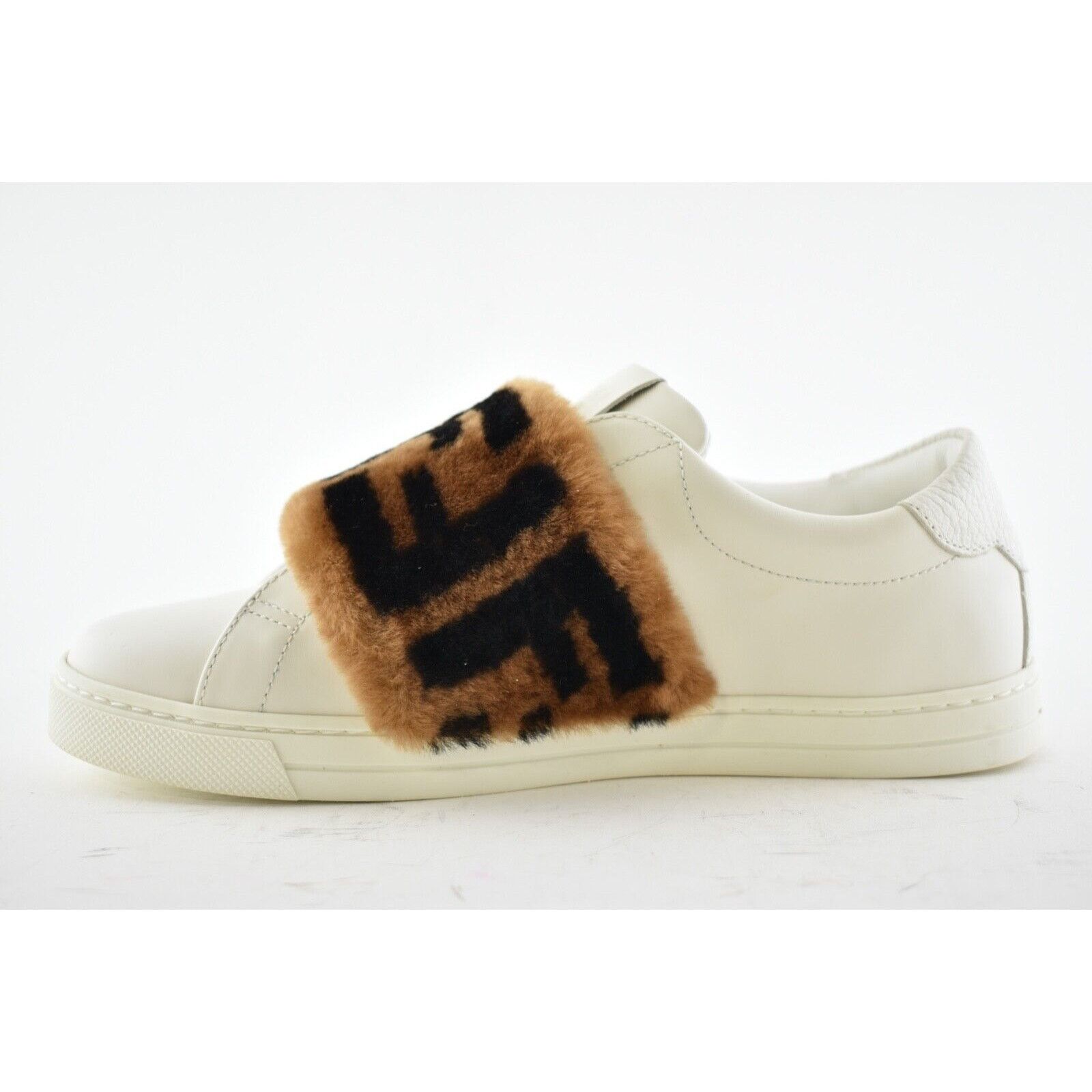 Fendi Fur Logo FF Zucca Low Top Slip On Trainer Sneaker 37 Size US 7 / IT 37 - 9 Thumbnail