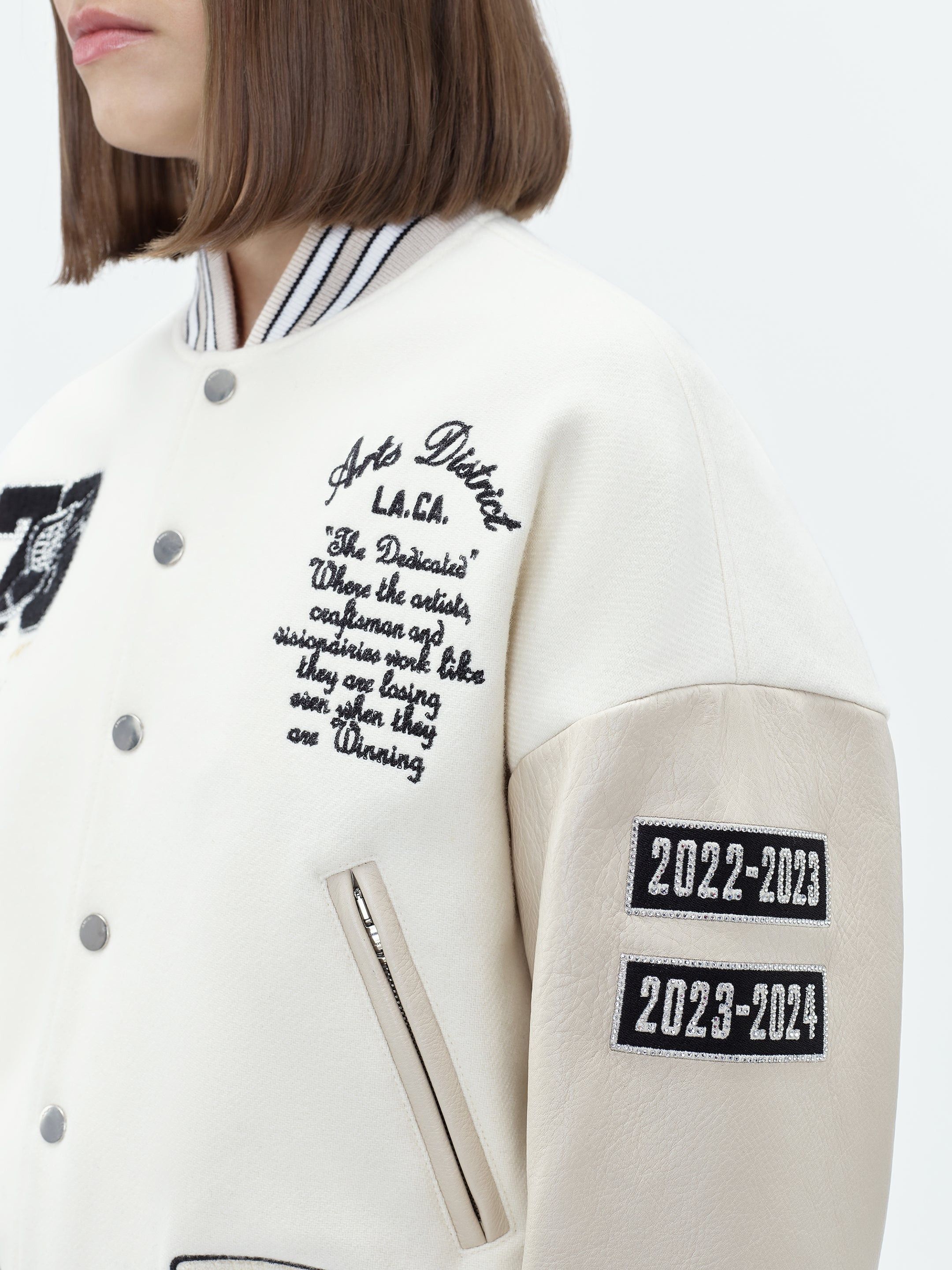 Amiri oc11z0225 Eagle Varsity Bomber Jacket in Multicolor Size XL / US 12-14 / IT 48-50 - 9 Thumbnail