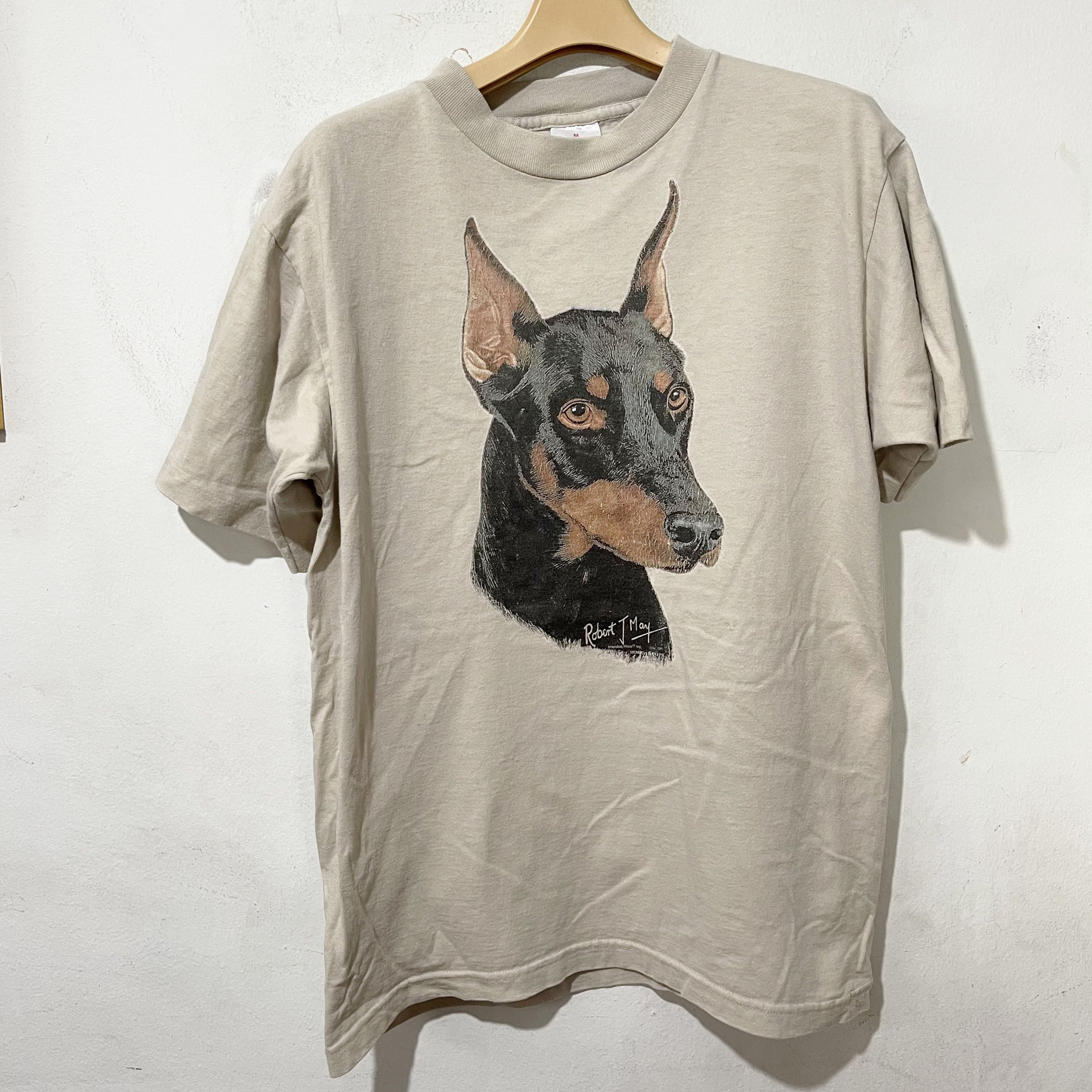 Vintage Vintage 90s Doberman Pinscher T-Shirt Size US M / EU 48-50 / 2 - 1 Thumbnail