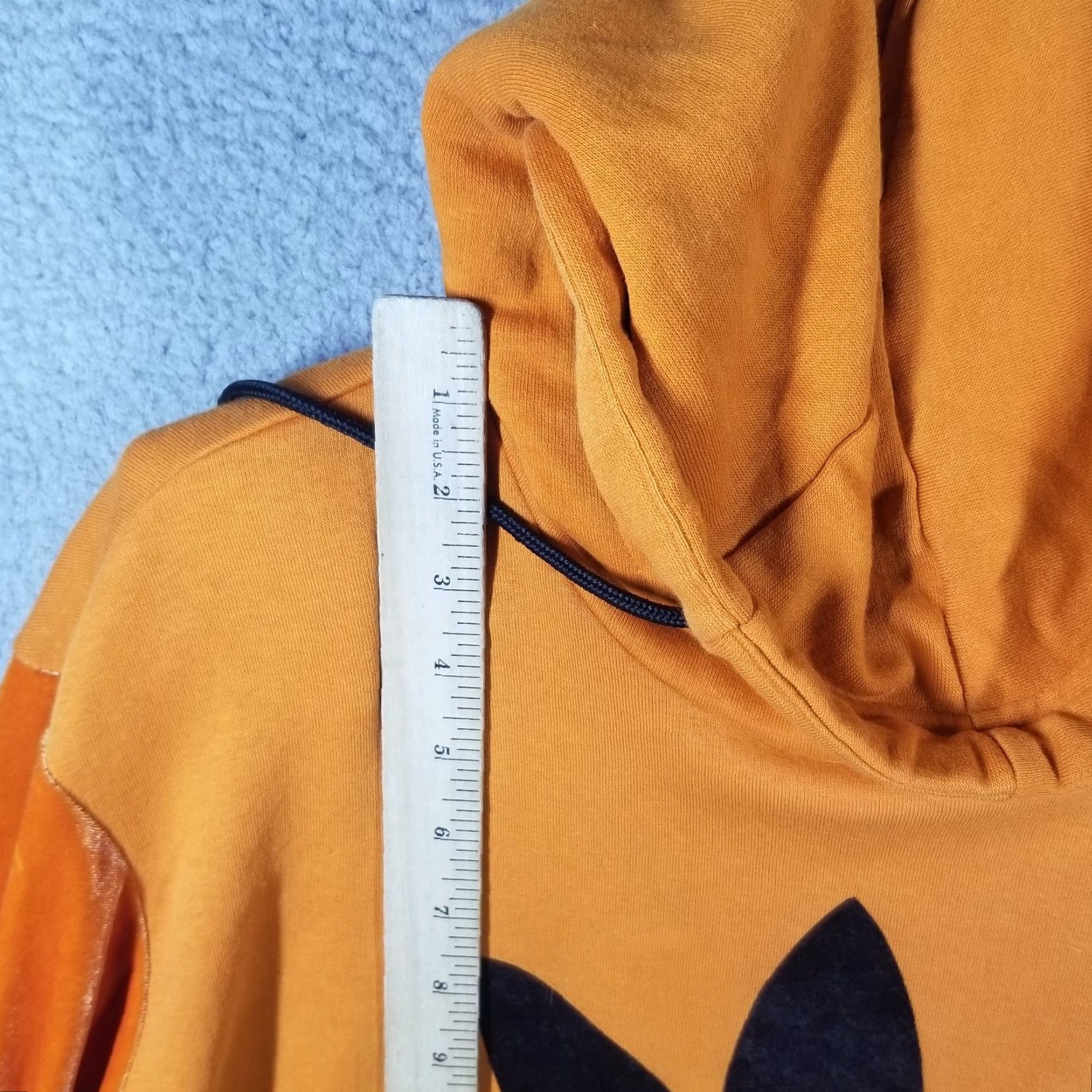 Adidas VINTAGE Adidas Sweatshirt Hoodie Women's Small Velvet Sleeve Logo Tunic All Seasons Orange (Adult Women) Size S / US 4 / IT 40 - 3 Thumbnail
