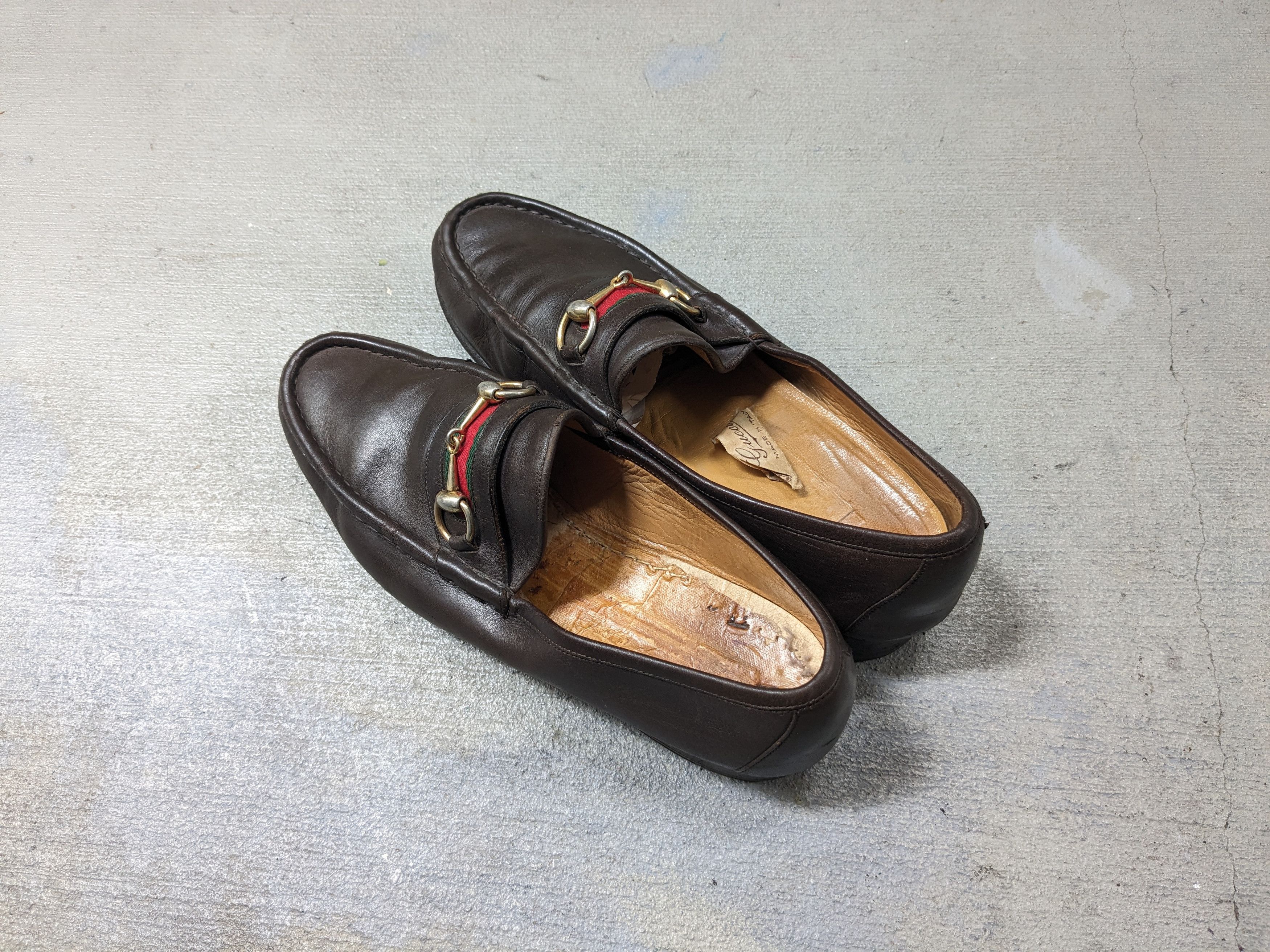 Gucci Vintage Gucci Horsebit Loafers Brown 10 Slip Ons Buckle Size US 10 / EU 43 - 12 Thumbnail