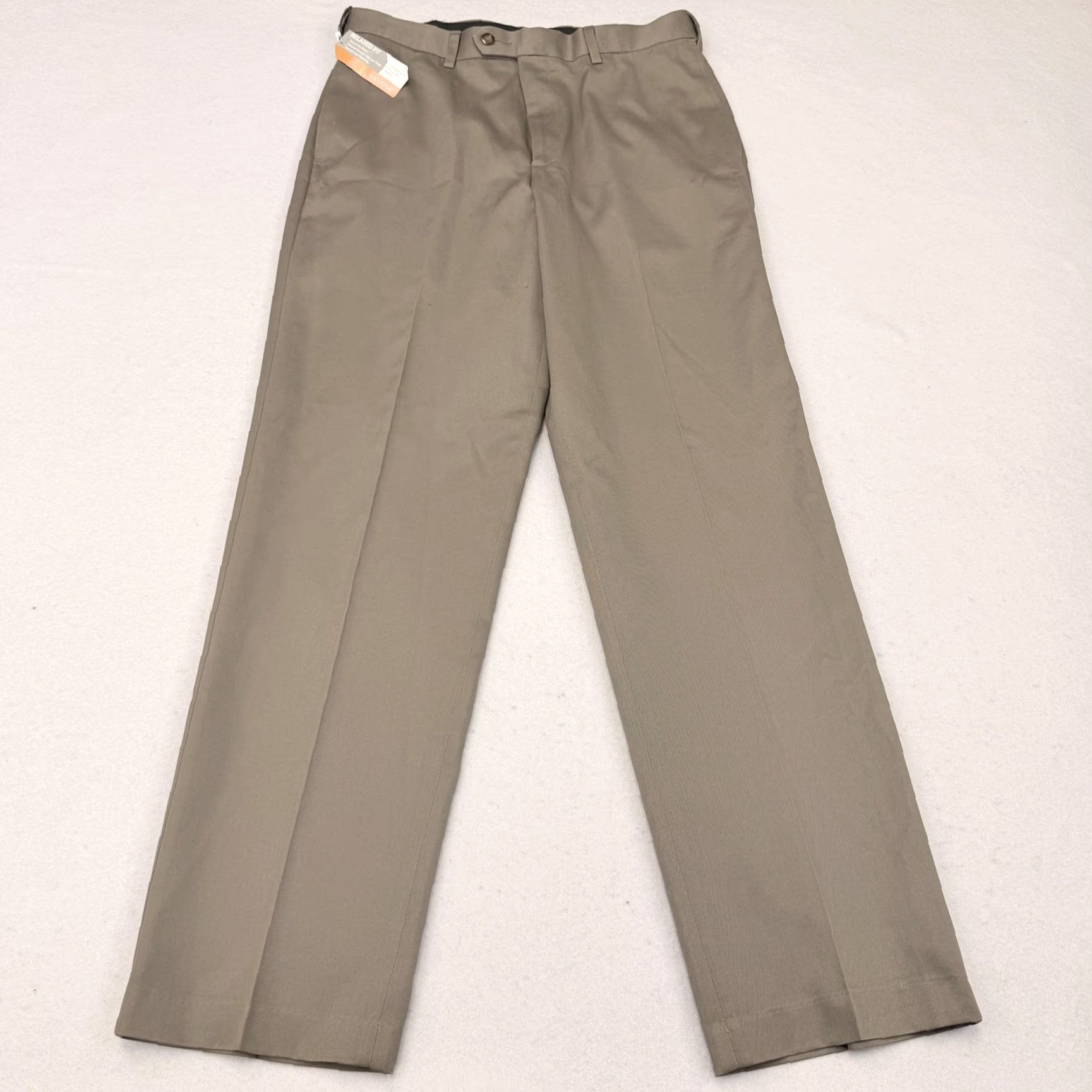 Savane Savane Khakis Pants Mens 32x32 Beige Comfort Waist Luster Twill No Iron Size US 32 / EU 48 - 5 Thumbnail