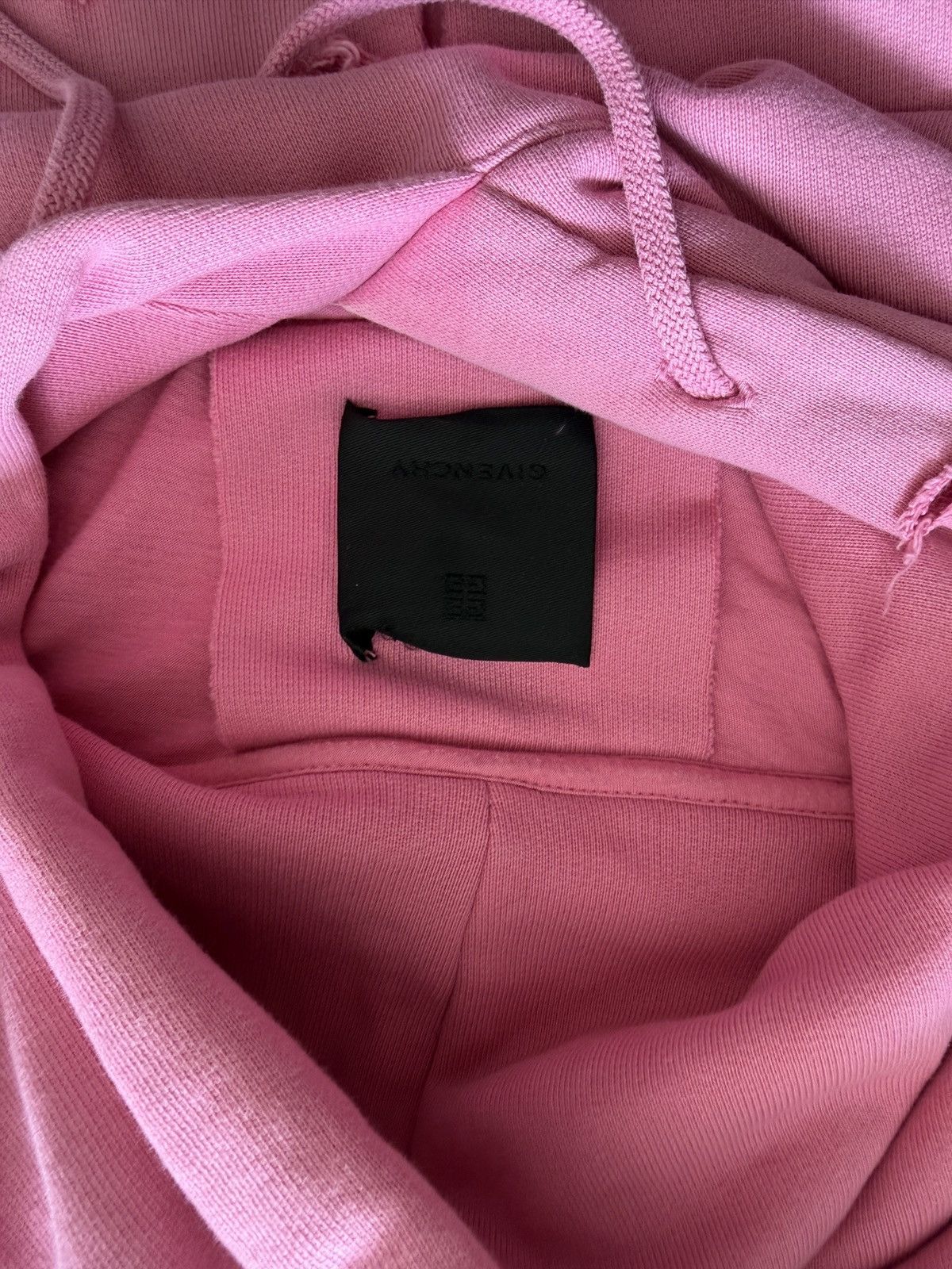 Givenchy Givenchy Pink Distressed Logo Hoodie Size L Size US L / EU 52-54 / 3 - 2 Thumbnail