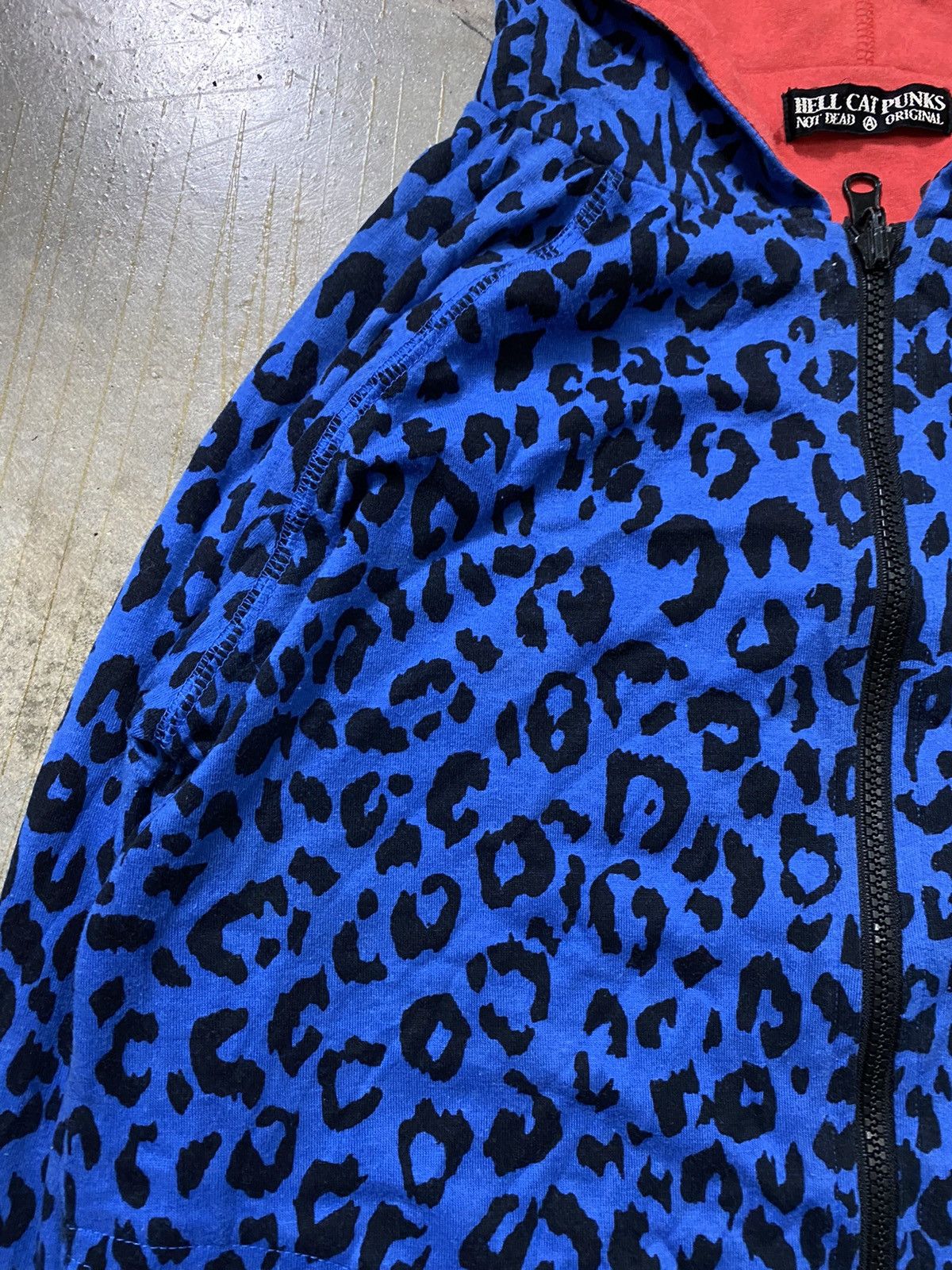 20471120 Hell cat punk blue leopard reversible hoodie Size M / US 6-8 / IT 42-44 - 6 Thumbnail