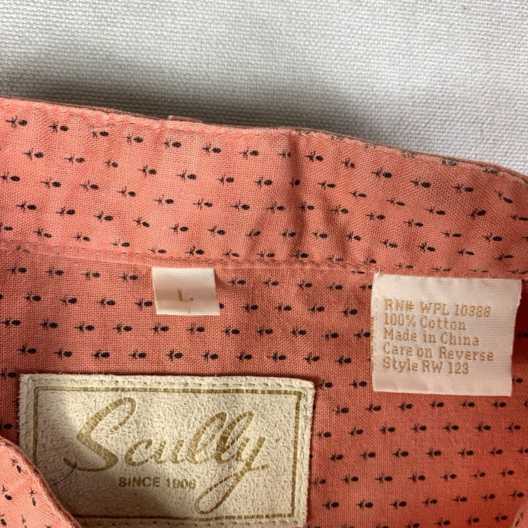 Scully Scully Shirt Womens Large Pink Button Up Mandarin Collar Western Cowboy Shirt Size L / US 10 / IT 46 - 3 Thumbnail