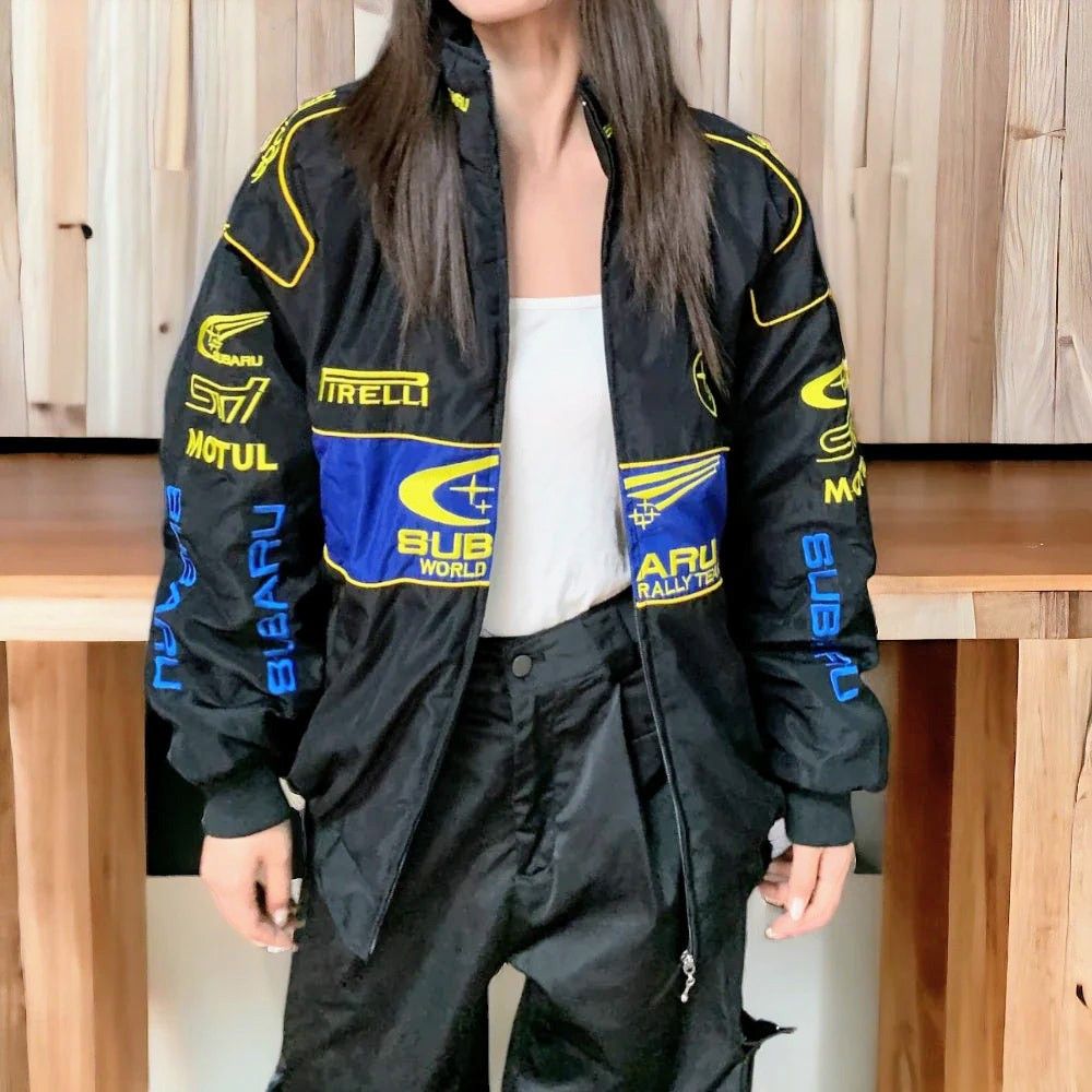 Vintage 🔥 Subaru 💥 Unisex Adults Racing Jacket Vintage Car Coats Size US L / EU 52-54 / 3 - 3 Thumbnail