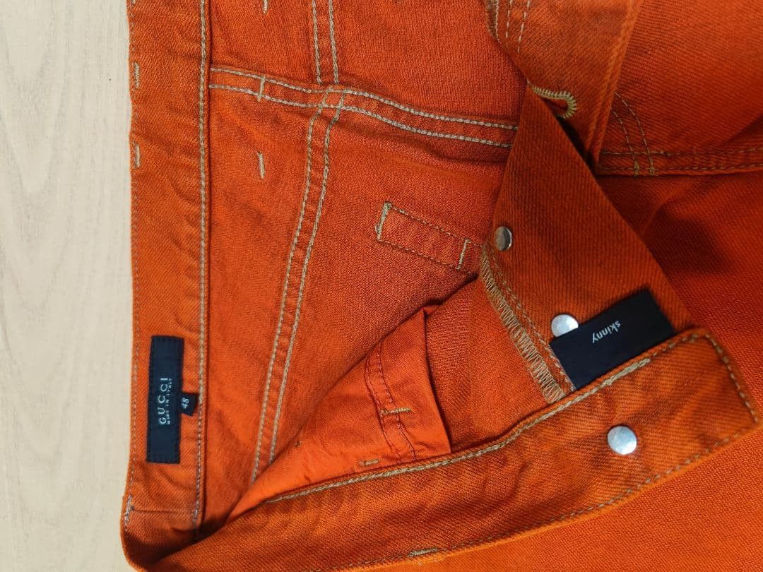 Gucci Gucci Orange Denim Jeans 48 New with Tags Size US 32 / EU 48 - 6 Thumbnail