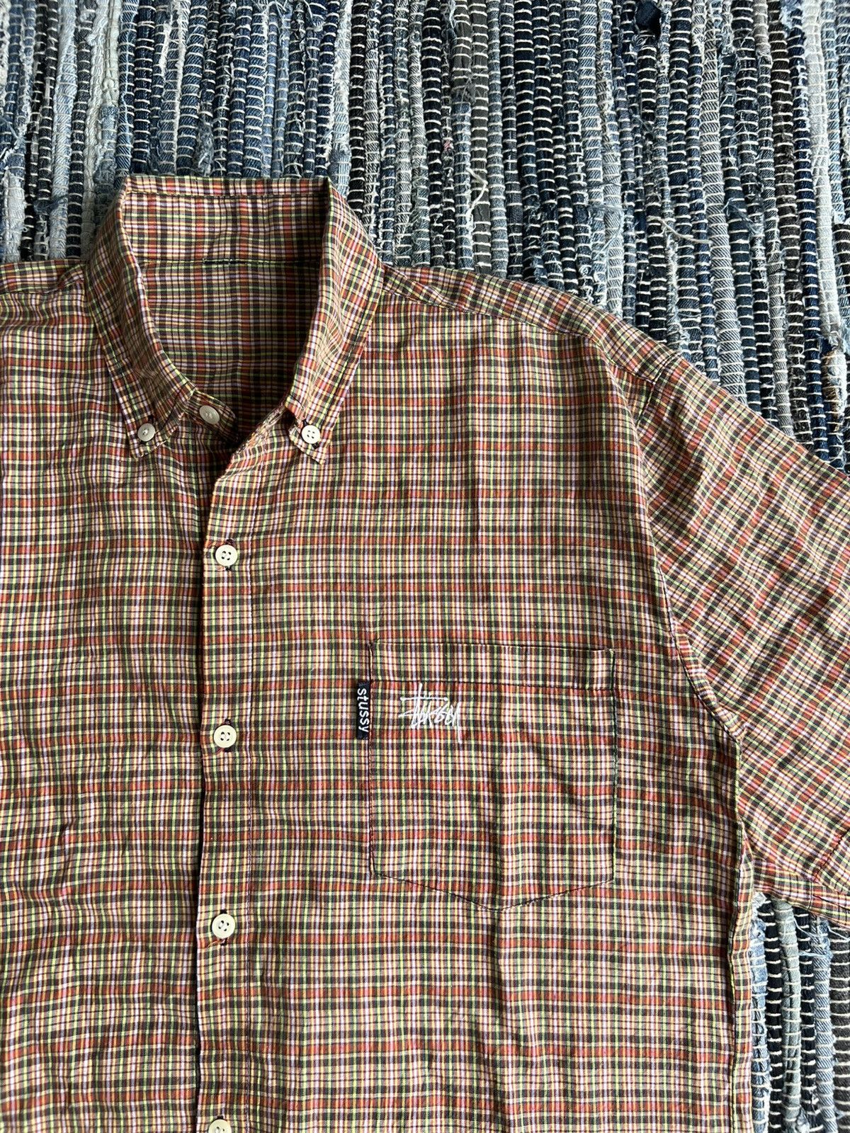 Stussy 1980s Stussy 🇺🇸 Old Logo Embroidery Pocket Plaid B/D Shirt Size US L / EU 52-54 / 3 - 1 Thumbnail