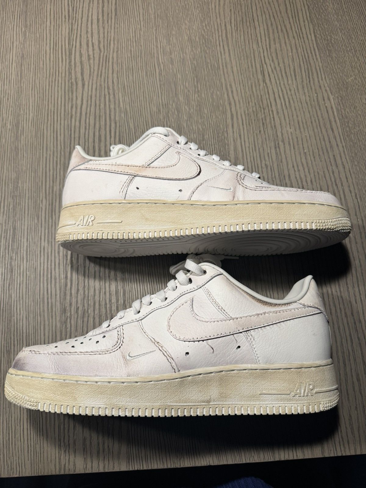 Nike Nike Air Force 1 Low .SWOOSH Dirty Triple White Size US 12 / EU 45 - 1 Thumbnail