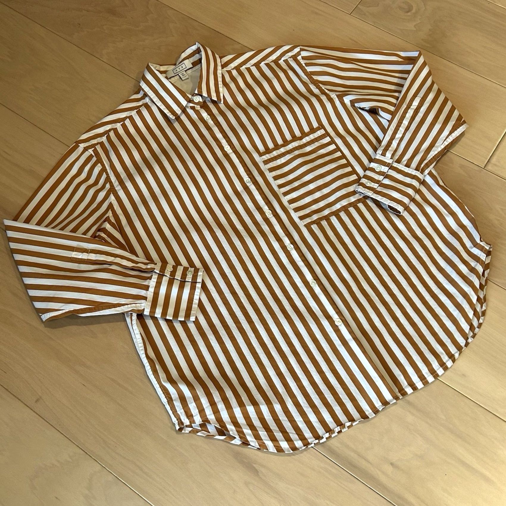 AYR AYR Deep End Button Up Striped Top Long Sleeve Women’s XS Size XS / US 0-2 / IT 36-38 - 2 Thumbnail