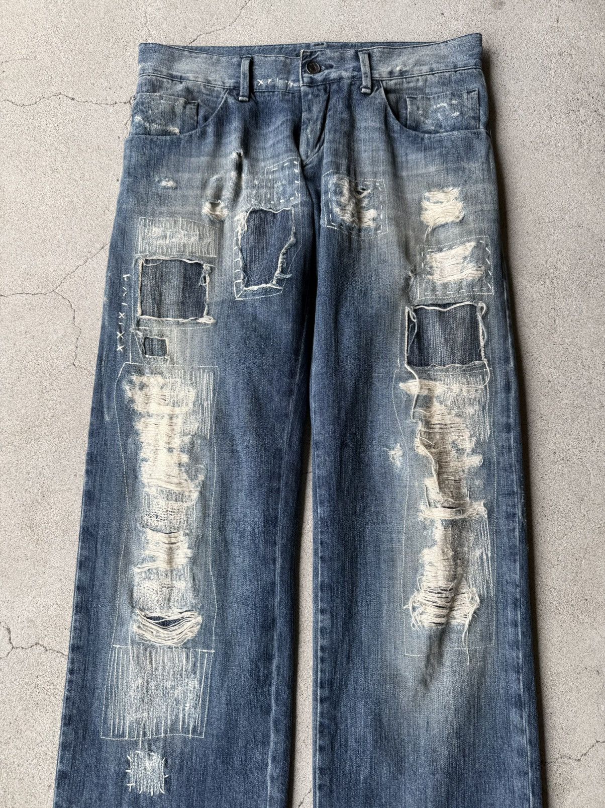 Dolce & Gabbana DOLCE&GABBANA Archive Patchwork Destroyed Denim Size US 30 / EU 46 - 3 Thumbnail
