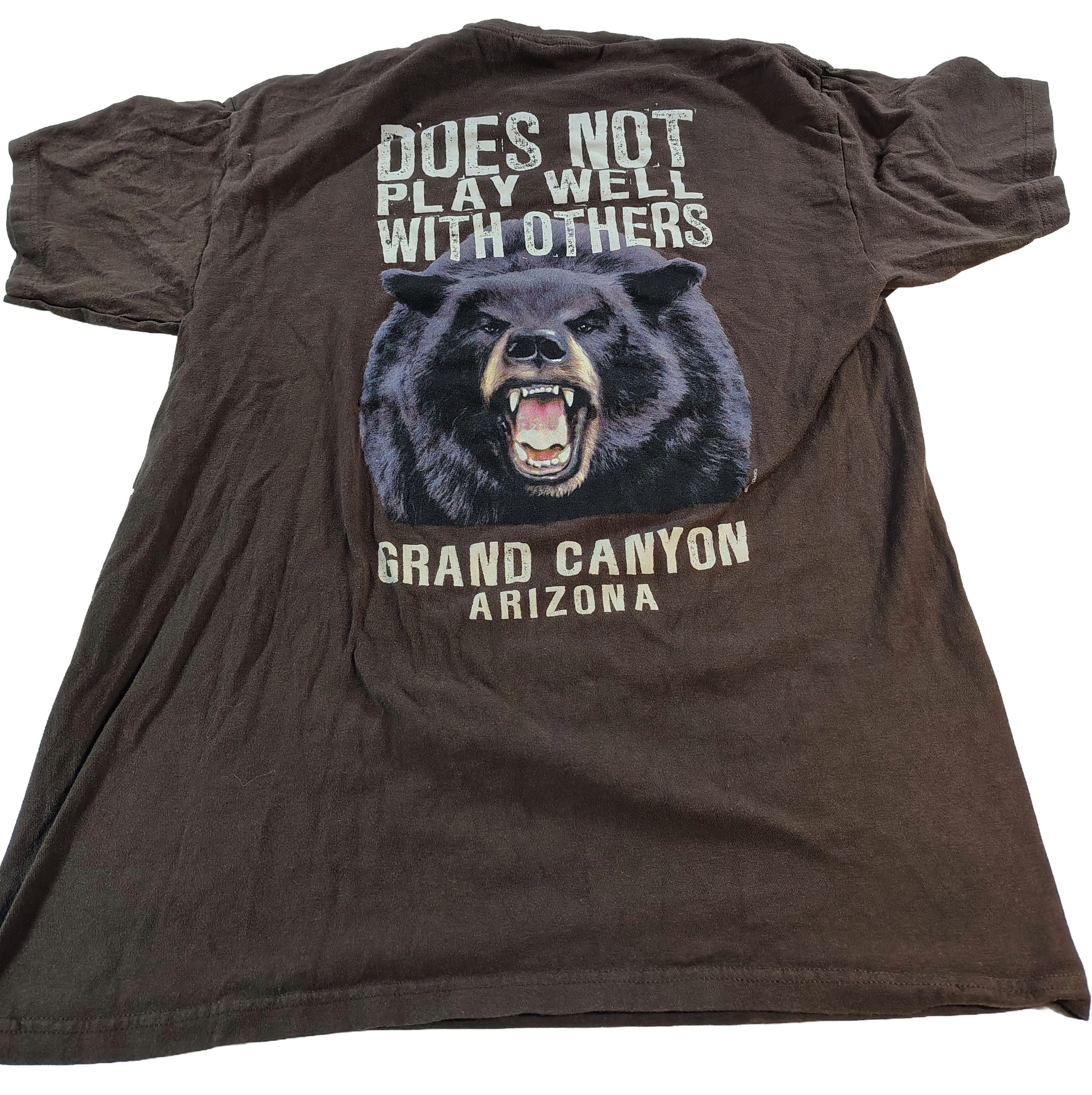 Other Men's Large "Does Not Play Well With Others" Bear T-Shirt Size US L / EU 52-54 / 3 - 1 Thumbnail