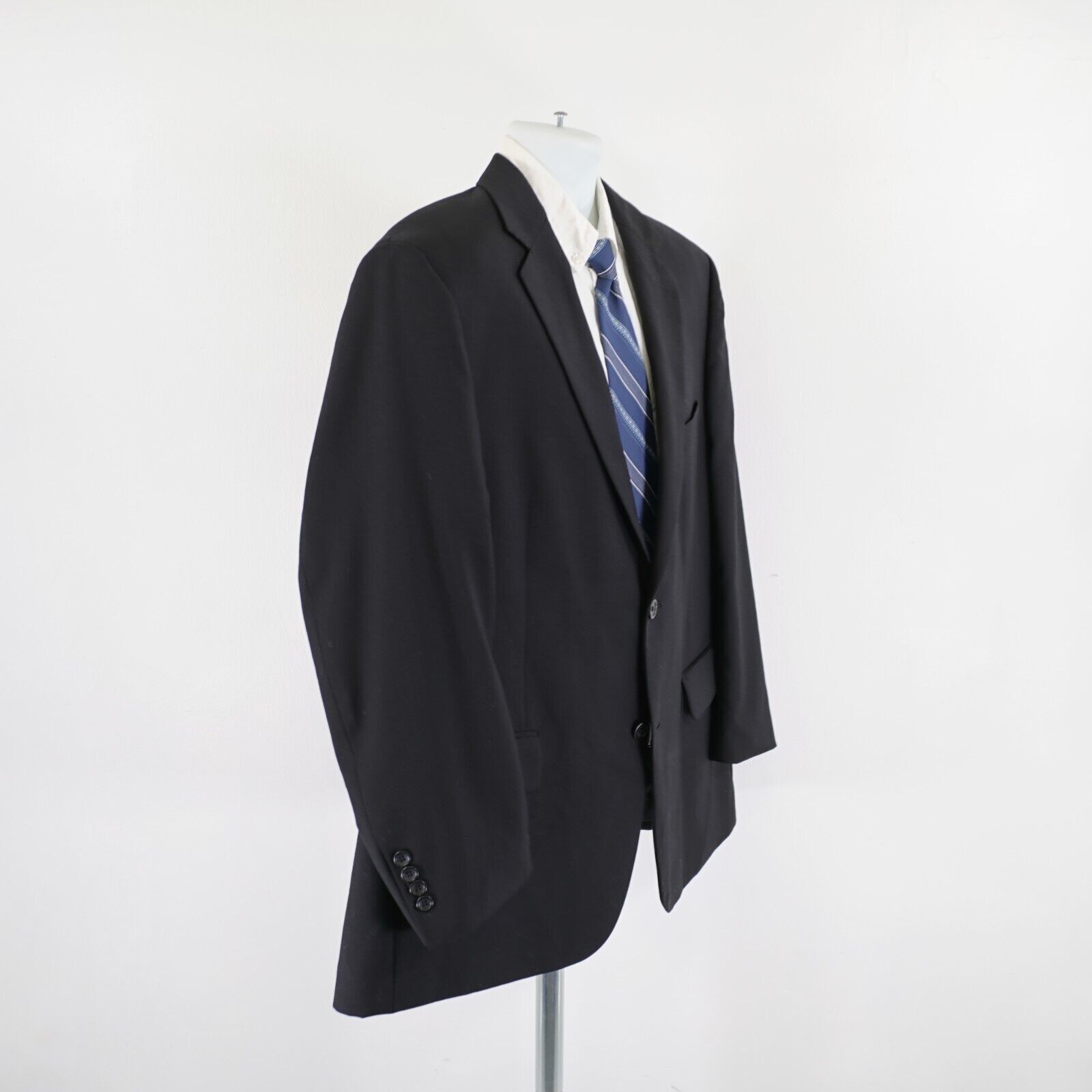 Joseph & Feiss Joseph & Feiss Wool Black 2 Button Suit Jacket 48R Tagged 46 Size 48R - 7 Thumbnail