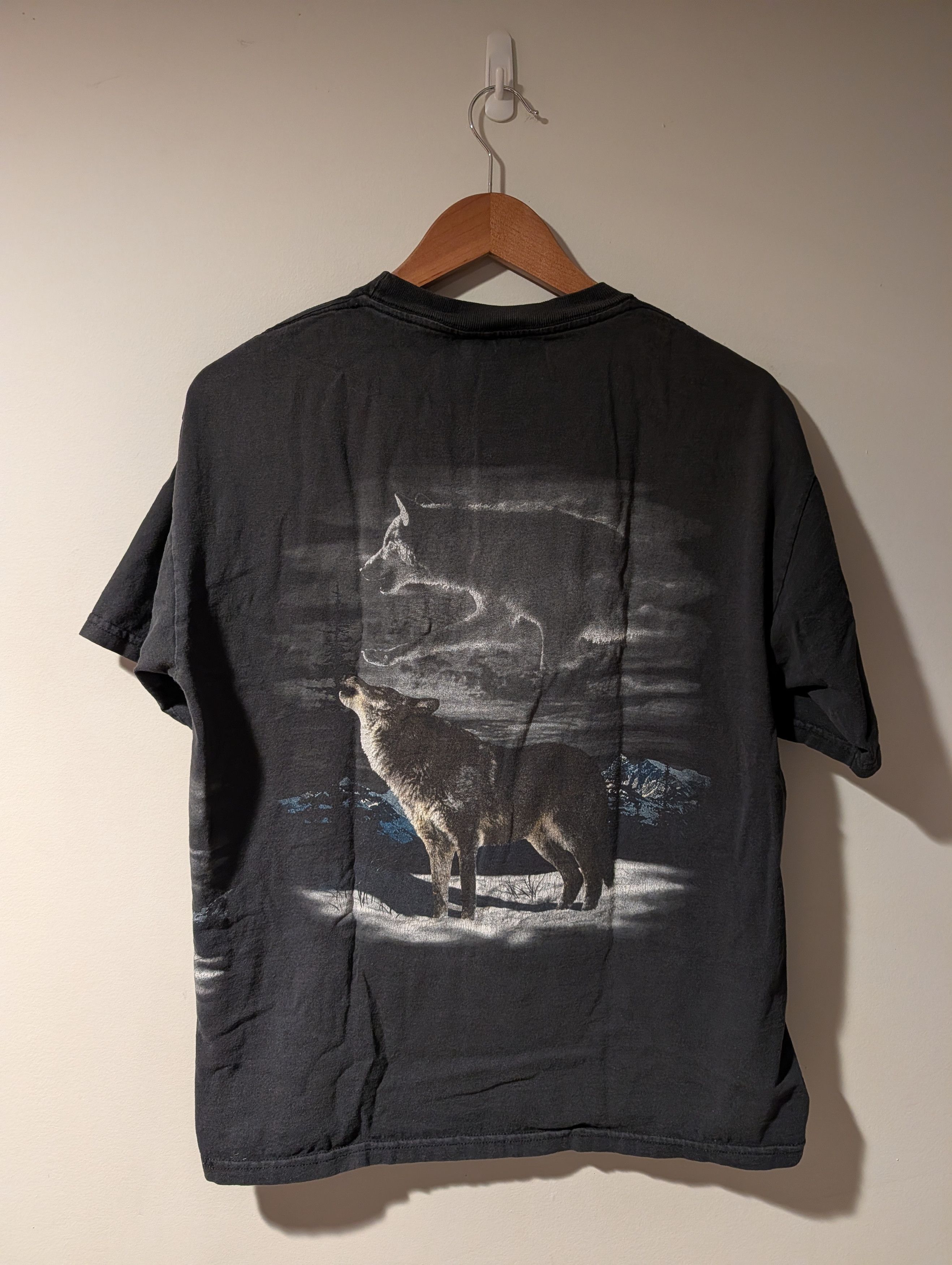 Arts & Science Vintage 90s Wolf Nature Graphic T-Shirt TNT Double Sided Size US L / EU 52-54 / 3 - 6 Thumbnail