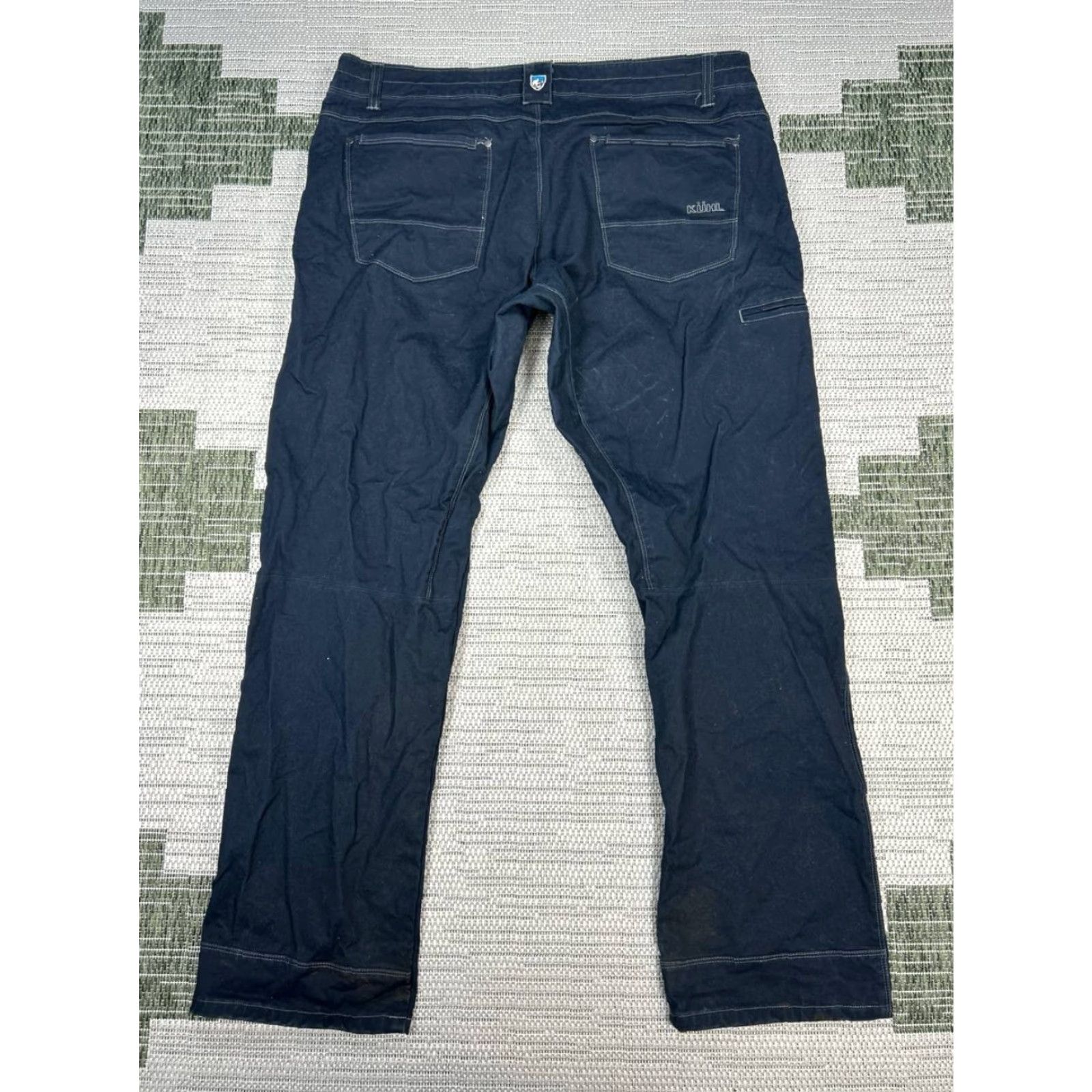 Born Kuhl Crag Series Pants Mens Blue Logo Cotton Stretch 42 Regular Straight 5-Pocket Design Vintage: No Size US 42 / EU 58 - 2 Thumbnail