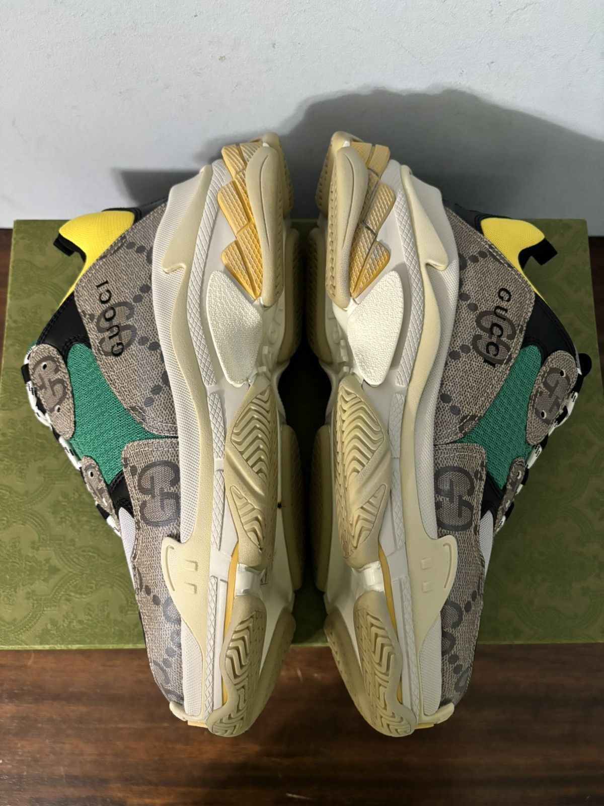 Balenciaga × Gucci Gucci Balenciaga The Hacker Project Triple S Green Yellow Size US 11 / EU 44 - 5 Thumbnail