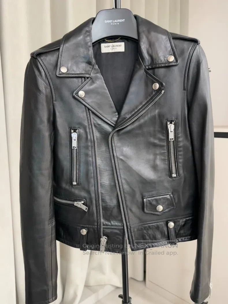 Saint Laurent Paris Saint Laurent Paris Motorcycle Zip Leather Jacket Size XS / US 0-2 / IT 36-38 - 2 Thumbnail