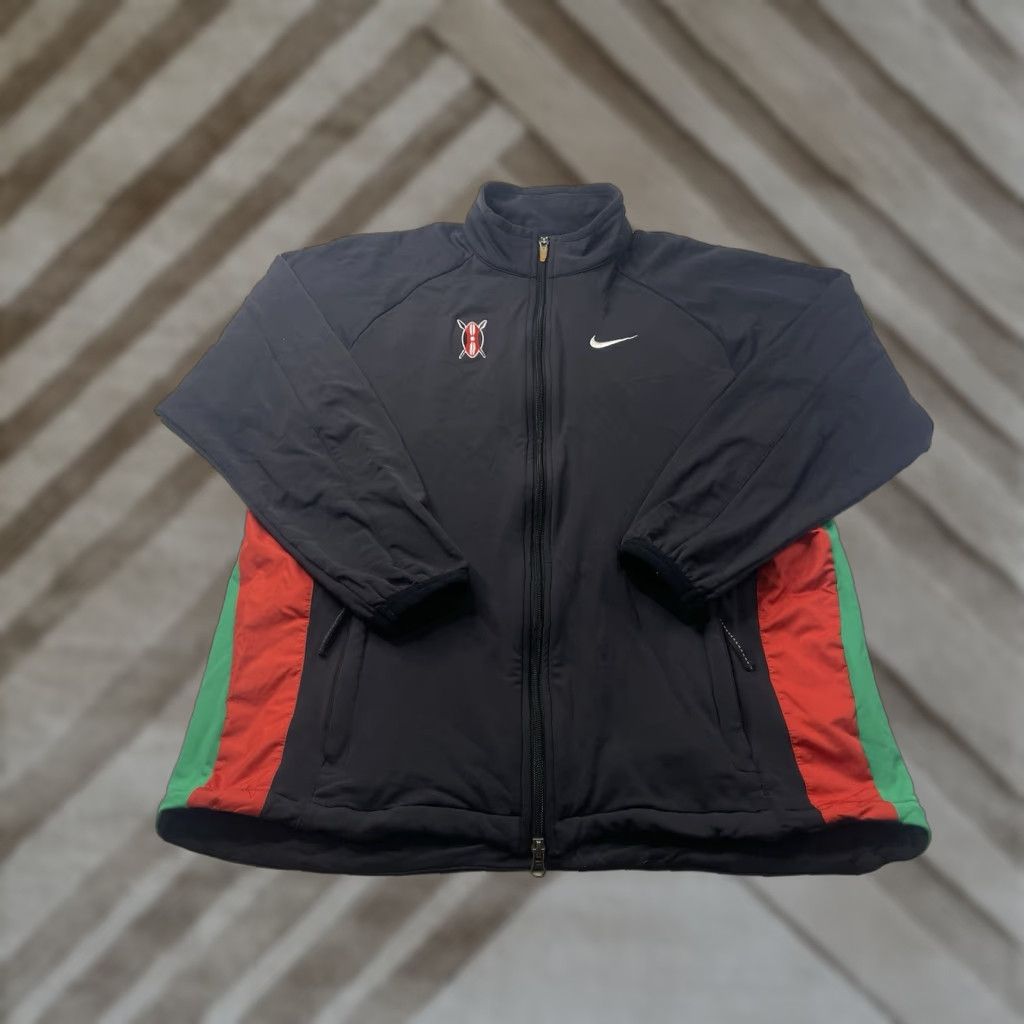 Nike VINTAGE Nike Kenya Running Track Jacket Womens Large Full Zip USA Olympics Black Full Zip Women Track Jacket Size L / US 10 / IT 46 - 1 Thumbnail