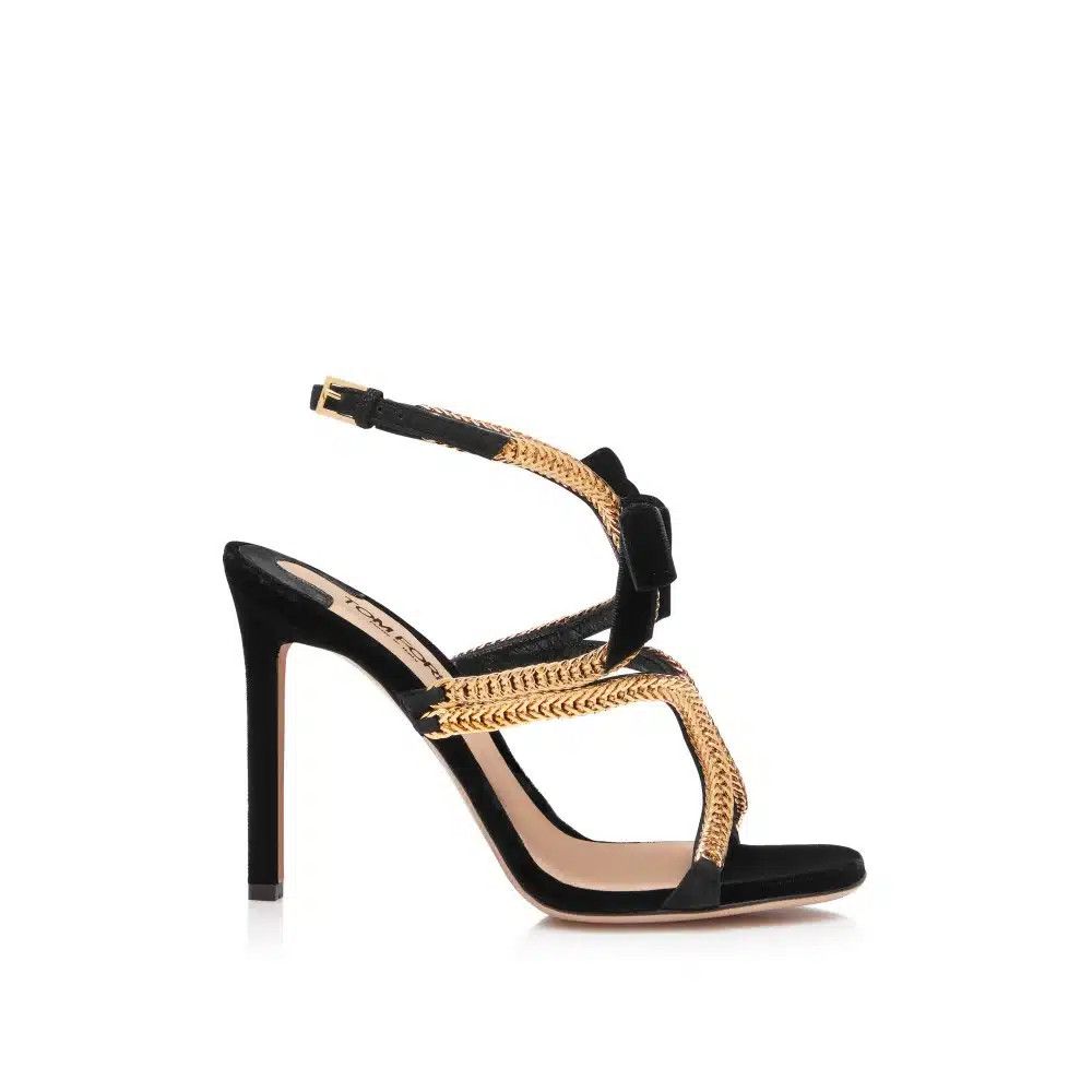 Tom Ford o1loc1c0425 W3430 Paradiso Sandals 105 Mm in Black Size US 6 / IT 36 - 1 Thumbnail