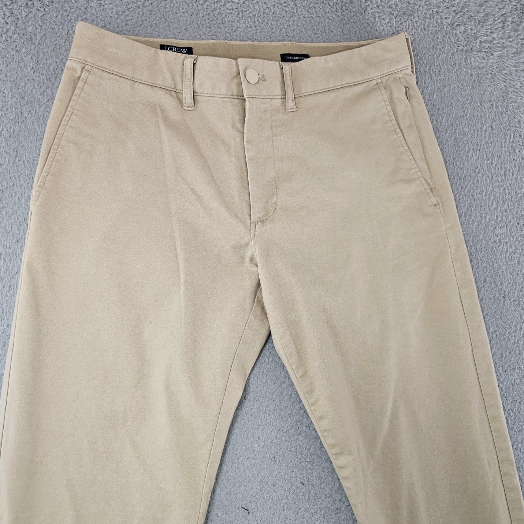 J.Crew J.Crew Thompson Flex Chino Pants Mens 29x32 Khaki Tan Flat Front Stretch Chino Pants Mens Flat Front Stretch Beige/Khaki 90s? Size US 29 - 2 Thumbnail