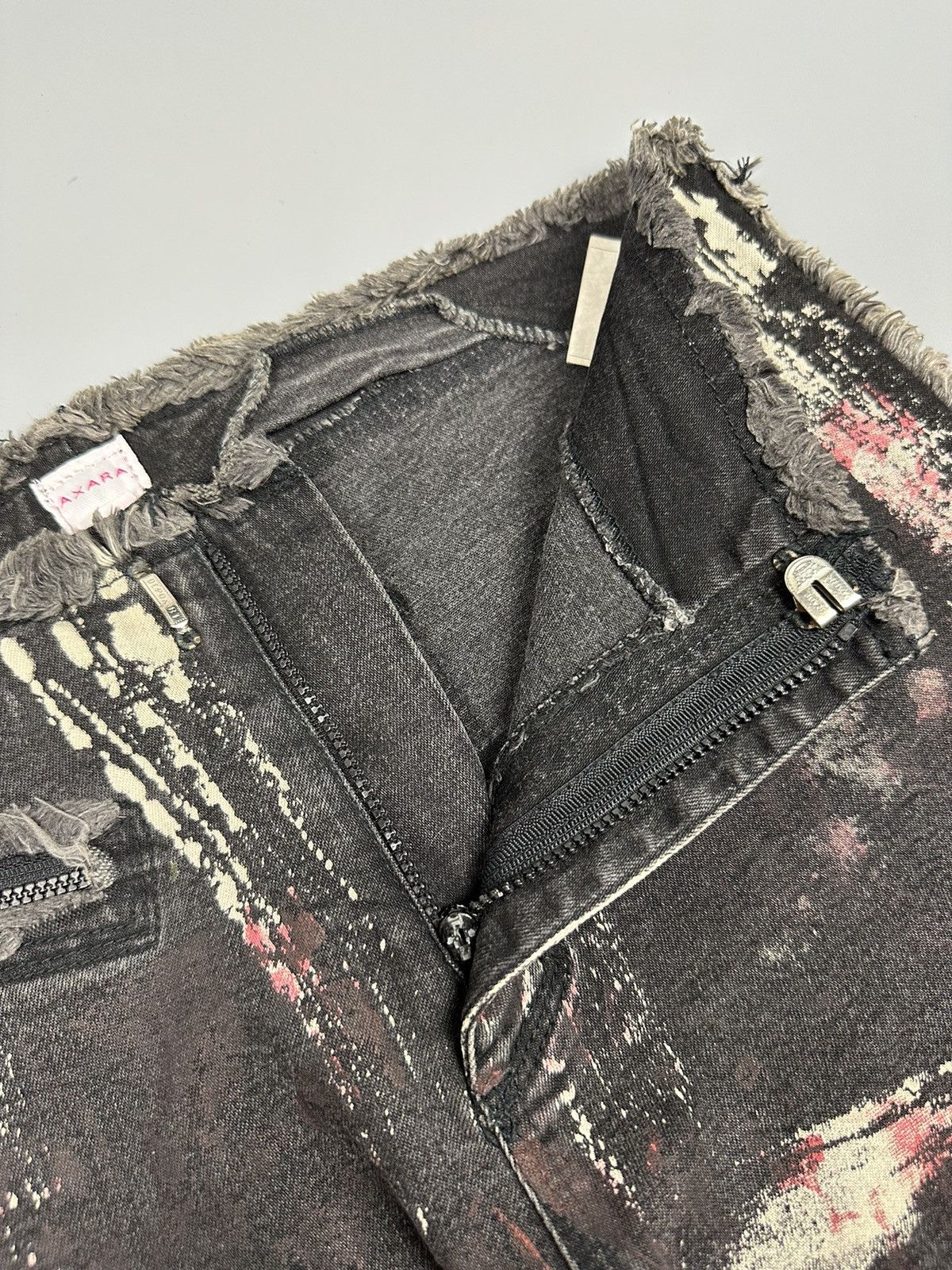 If Six Was Nine × Le Grande Bleu (L.G.B.) 🔥Rare🔥Axara Turk Malidir Punk Graffiti Painted Flared Pants Size US 28 / EU 44 - 7 Thumbnail