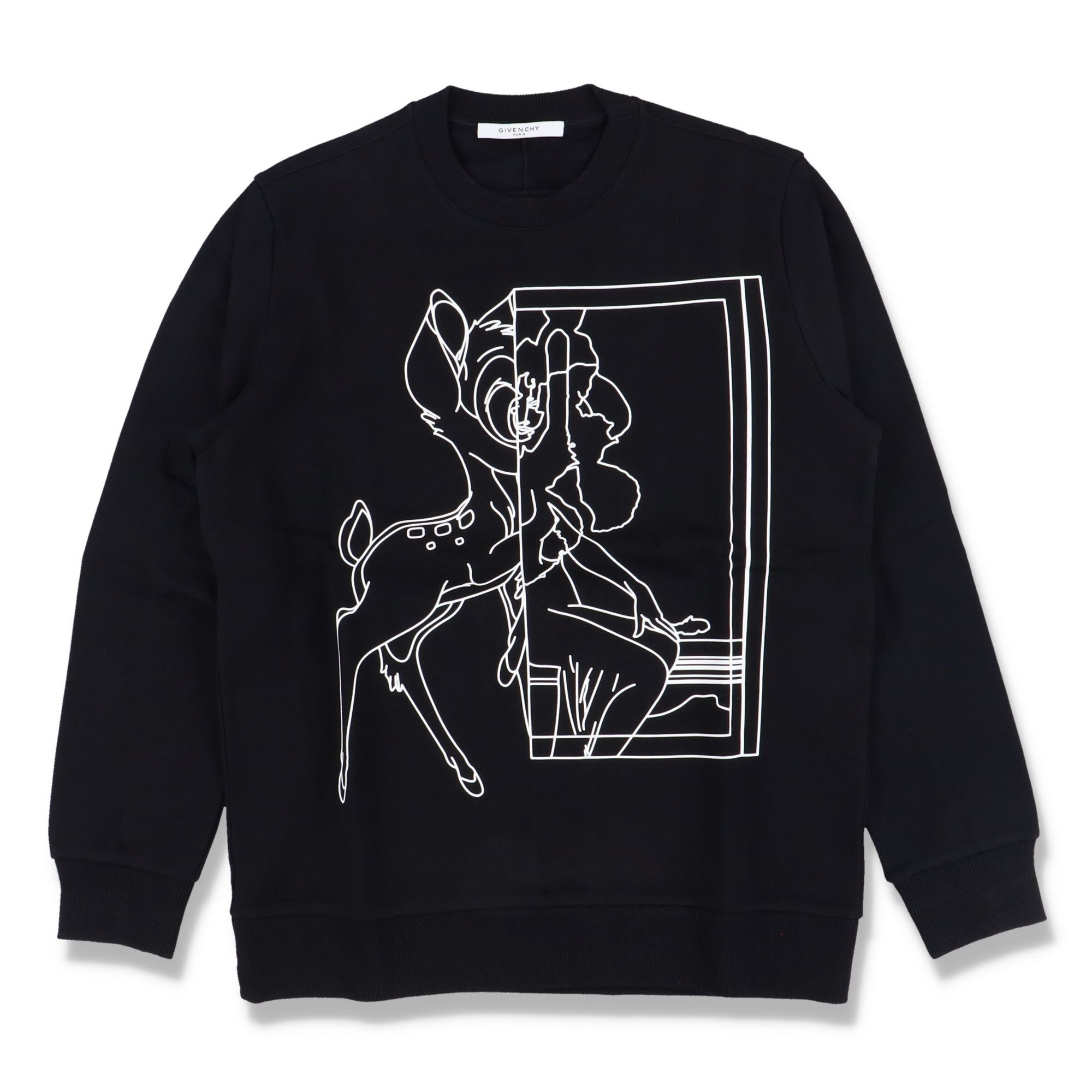 Givenchy Black Stencil Bambi Sweatshirt Size XS / US 0-2 / IT 36-38 - 2 Thumbnail