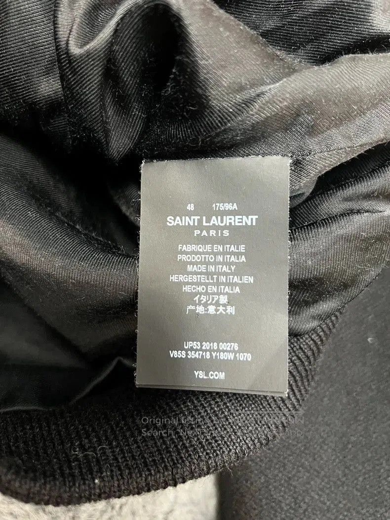 Saint Laurent Paris Saint Laurent Leather Wool Varsity Jacket. Size US M / EU 48-50 / 2 - 4 Thumbnail