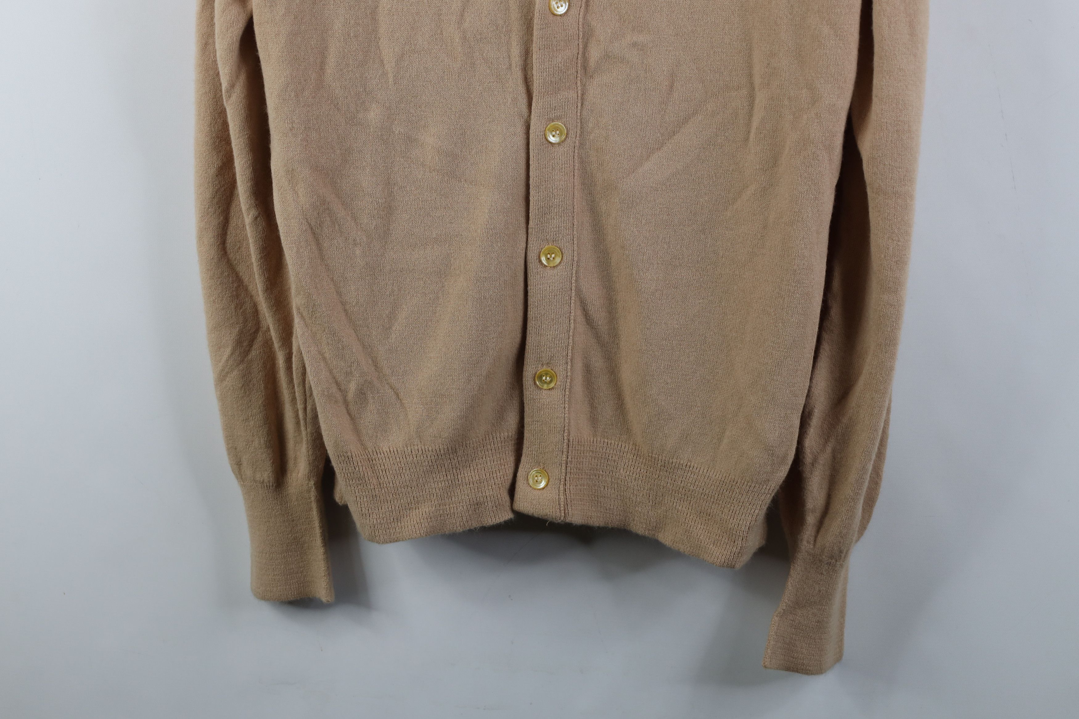 Vintage Vintage 70s Streetwear Soft Knit Cardigan Sweater Khaki USA Size US L / EU 52-54 / 3 - 3 Thumbnail