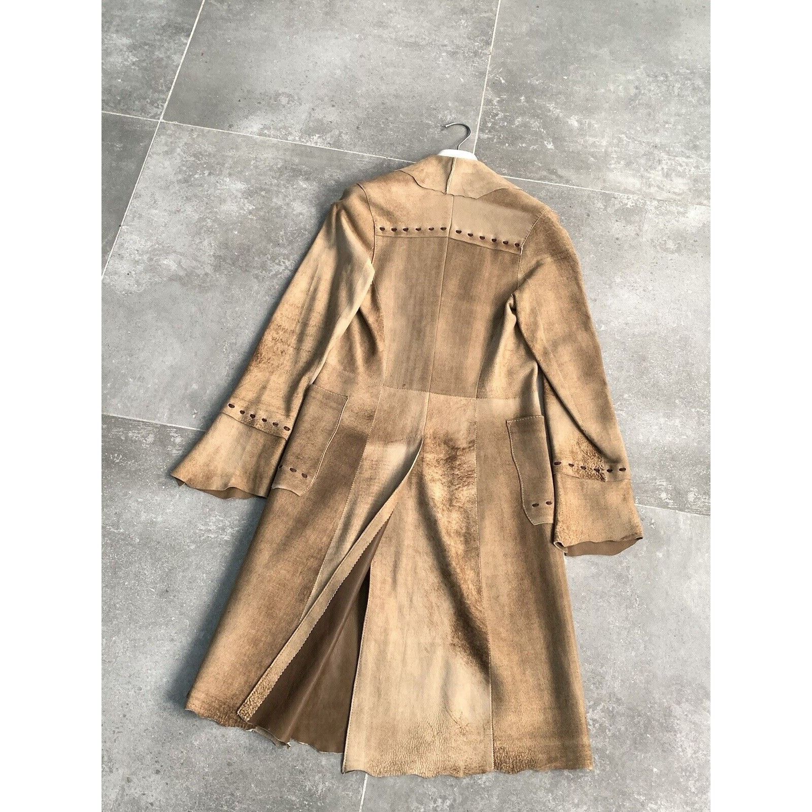Other × Vintage SYLVIE SCHIMMEL Lamb Leather Trench Coat Jacket EU 36 US 4 Size S / US 4 / IT 40 - 21 Thumbnail