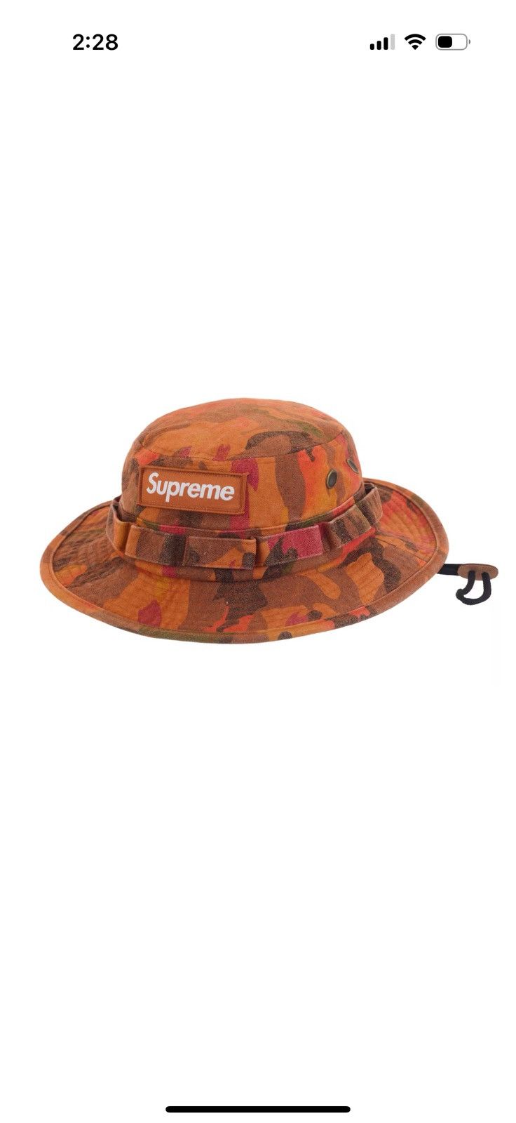 Supreme Supreme Washed Canvas Boonie SS24 “Orange Camo” | Grailed