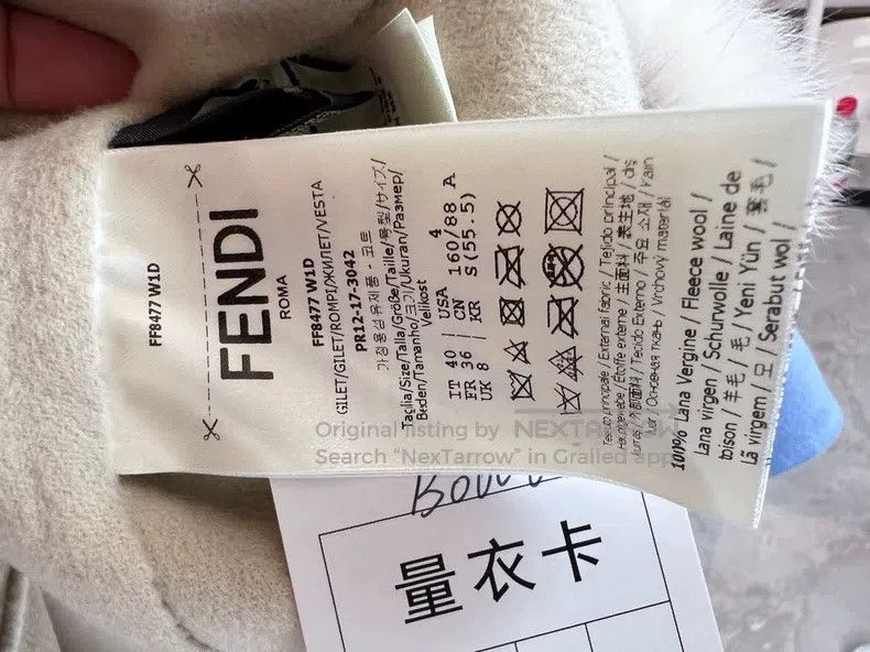 Fendi Fendi Cashmere coat, waistcoat, fur pocket Size XS / US 0-2 / IT 36-38 - 6 Thumbnail