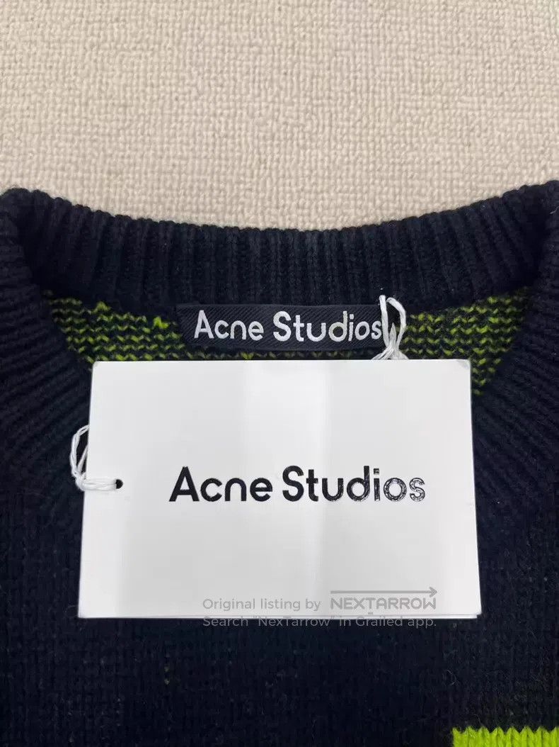 Acne Studios Acne Studios Color Block Jacquard Round Neck Knit Sweater Size US M / EU 48-50 / 2 - 4 Thumbnail